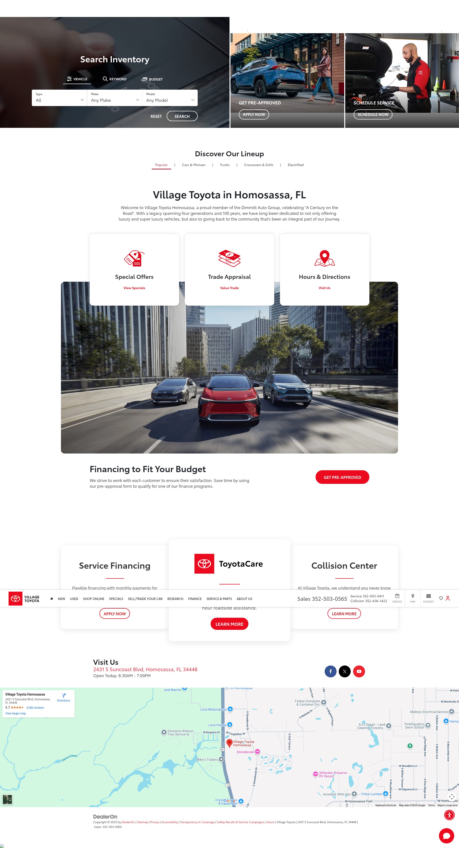 Screenshot of villagetoyota.com