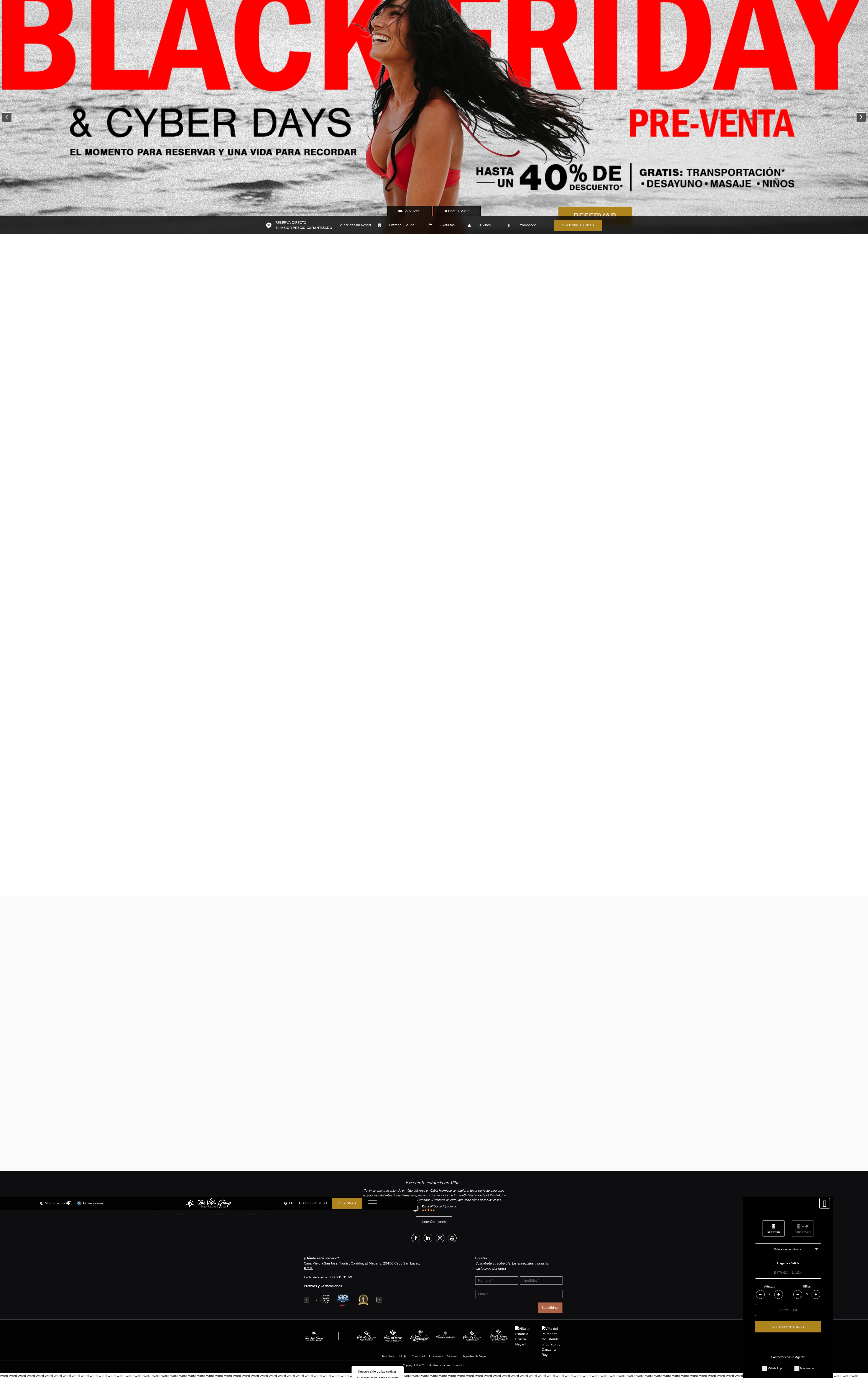 Screenshot of villagroupresorts.com.mx