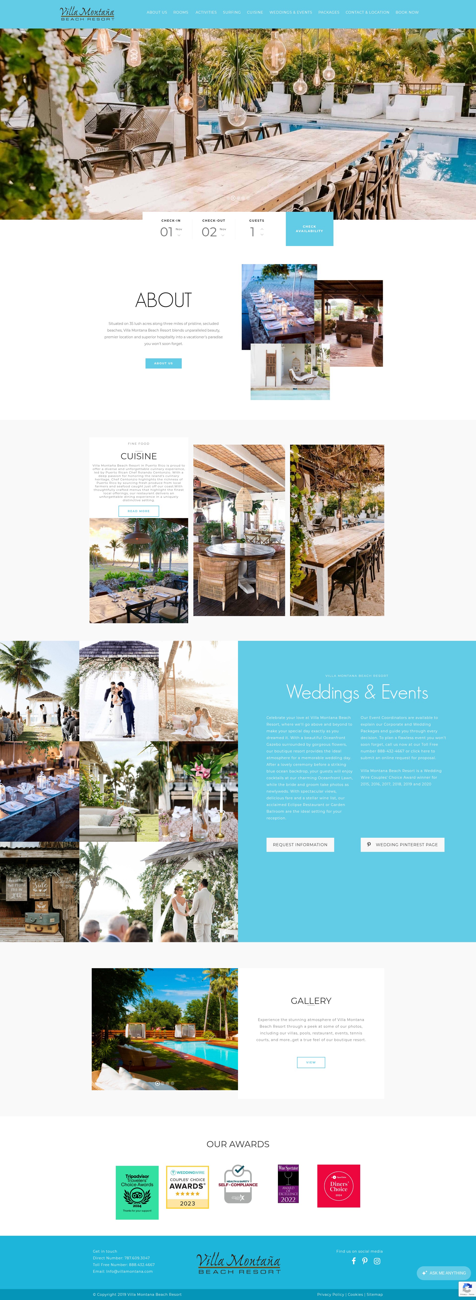 Screenshot of villamontana.com