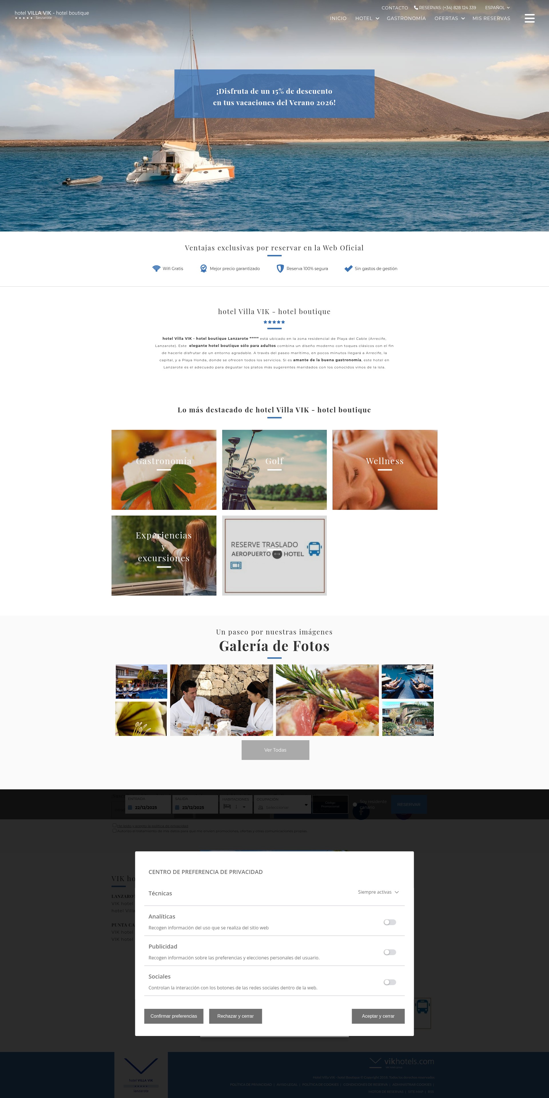Screenshot of villavik.com