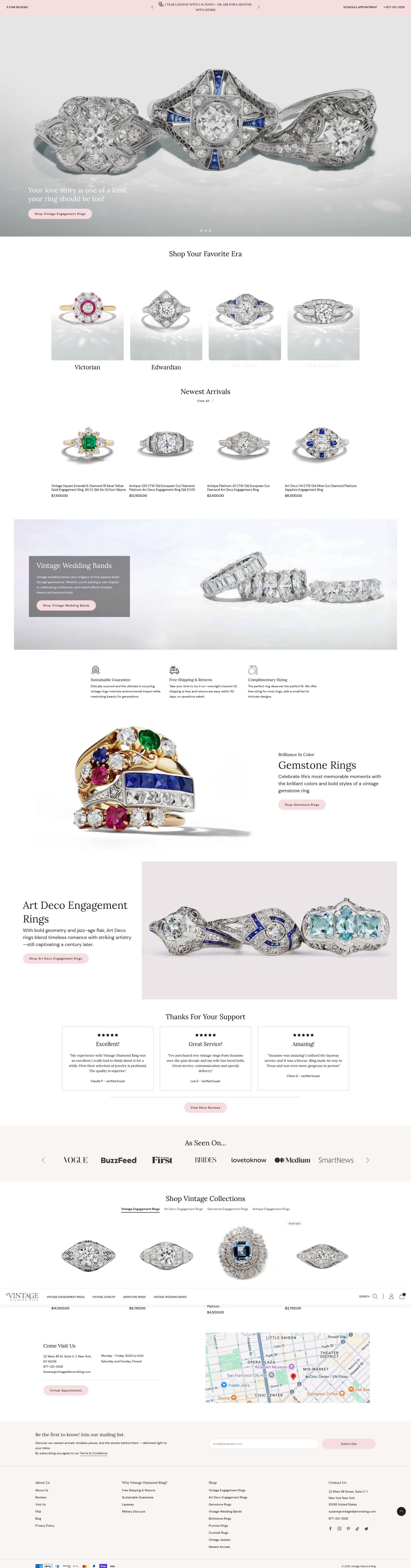 Screenshot of vintagediamondring.com