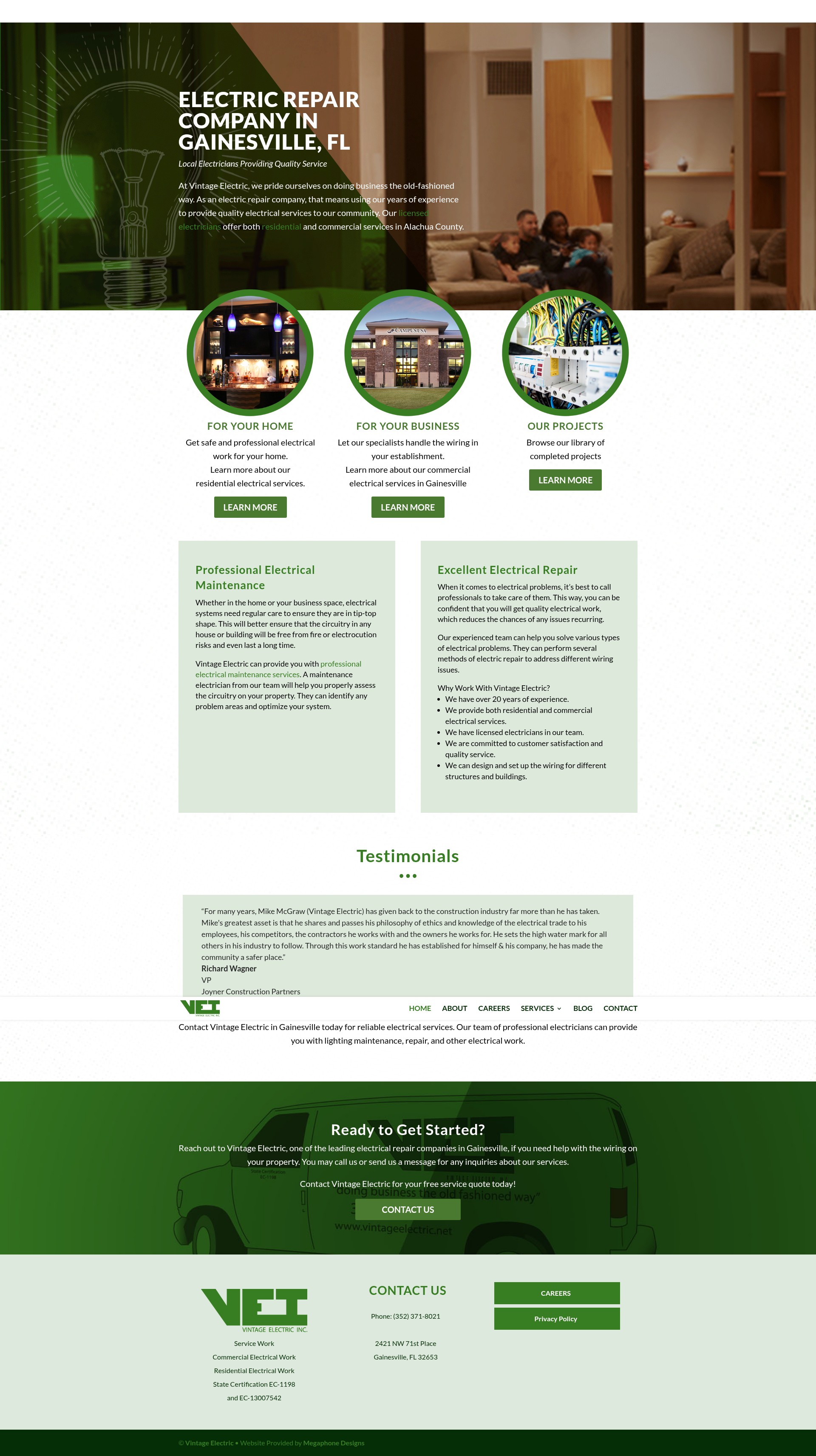 Screenshot of vintageelectric.net