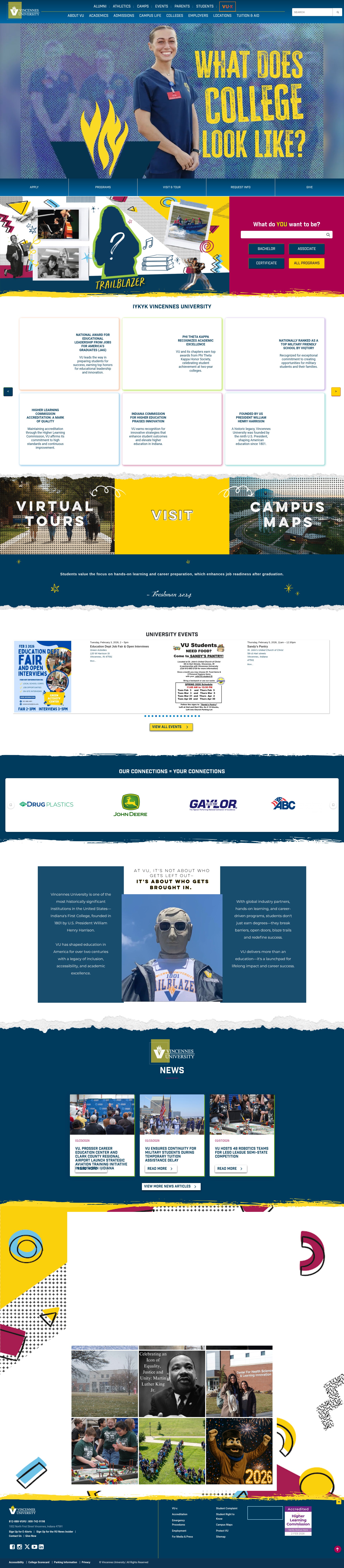 Screenshot of vinu.edu