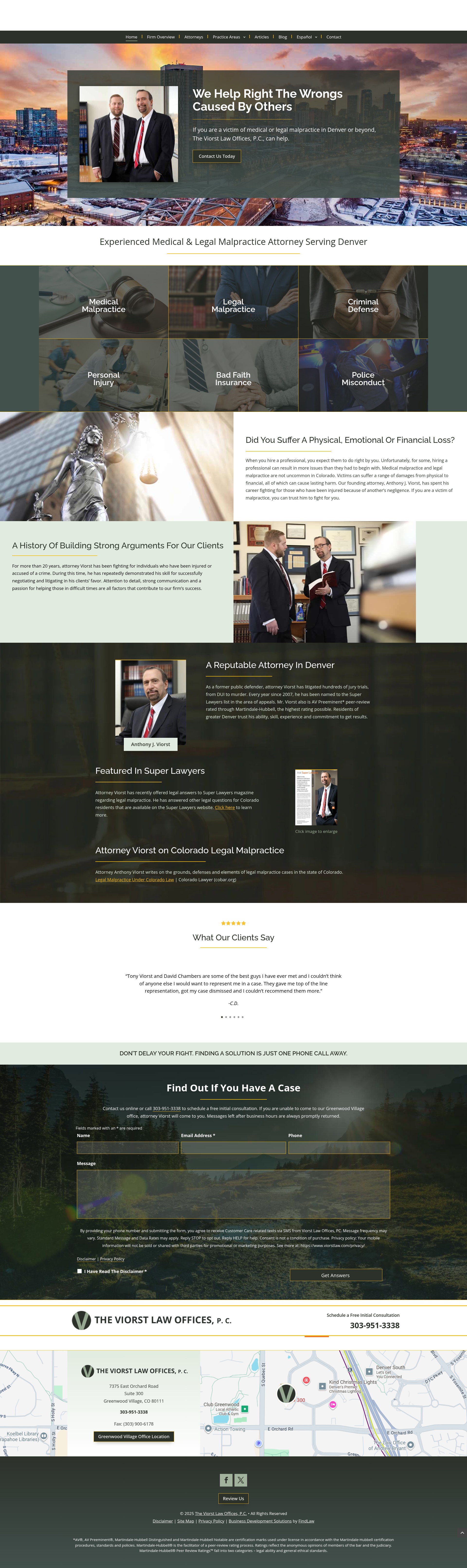 Screenshot of viorstlaw.com