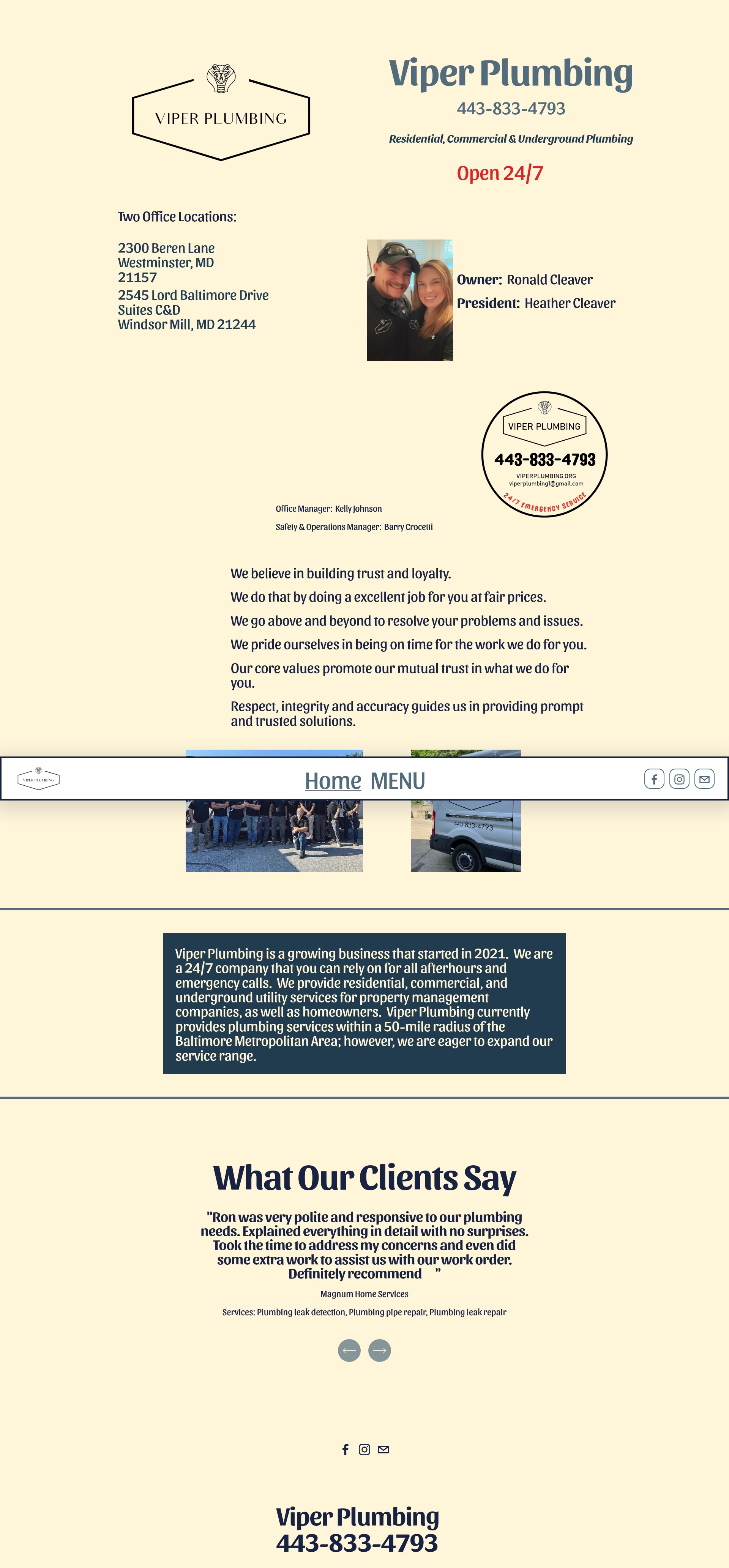 Screenshot of viperplumbing.org