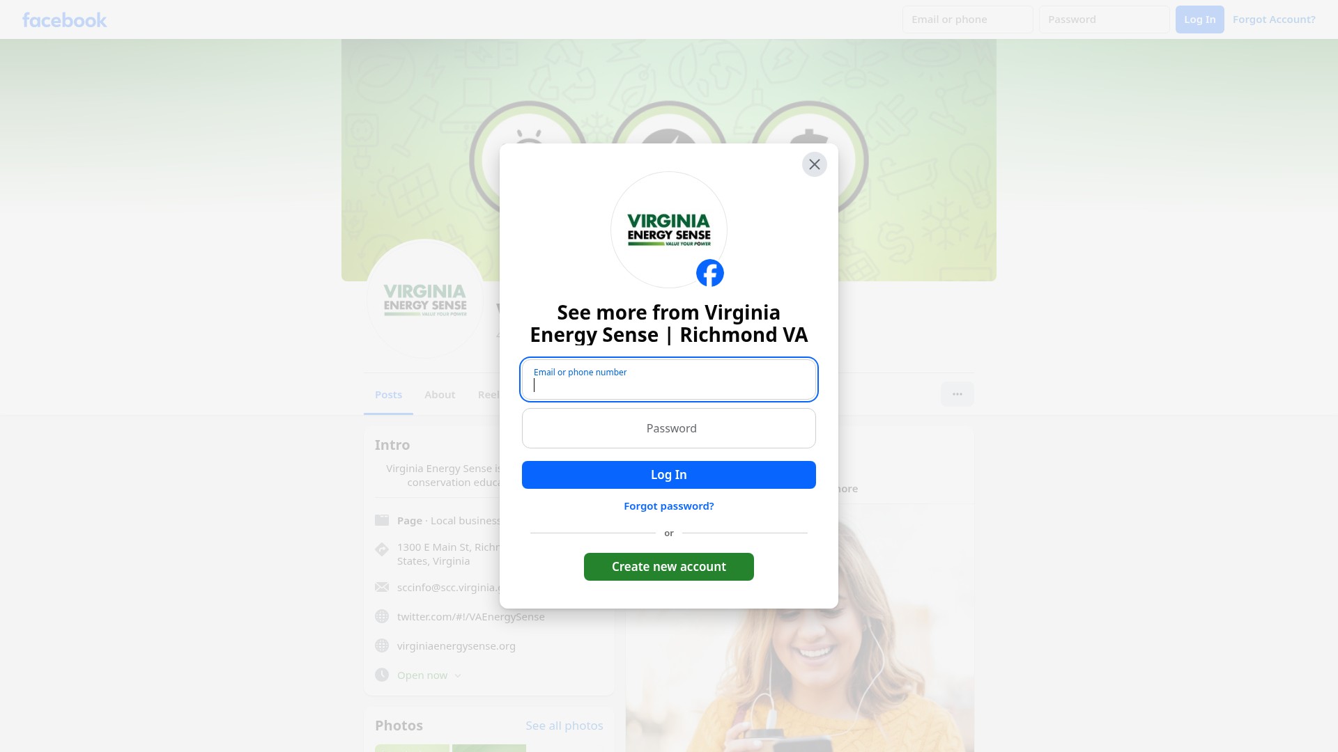 Screenshot of virginiaenergysense.org