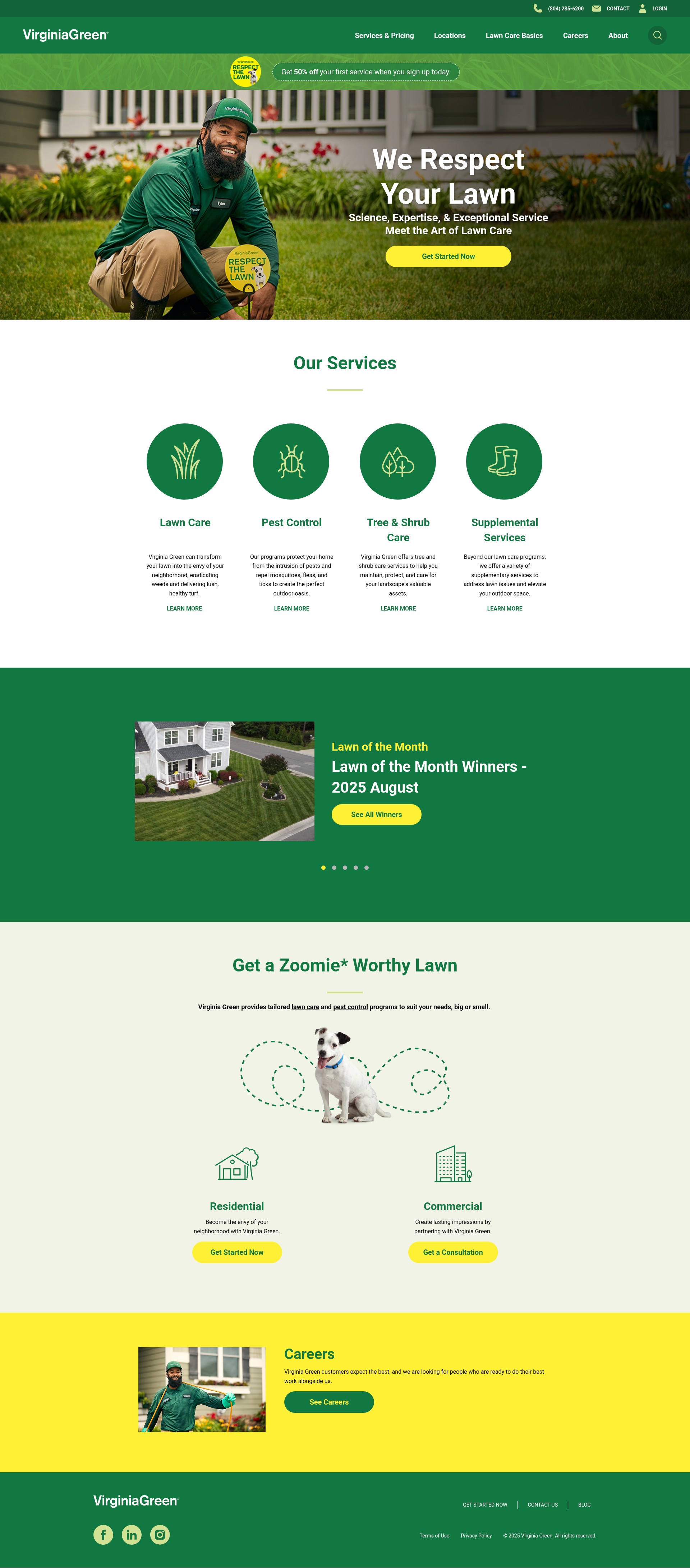 Screenshot of virginiagreen.com