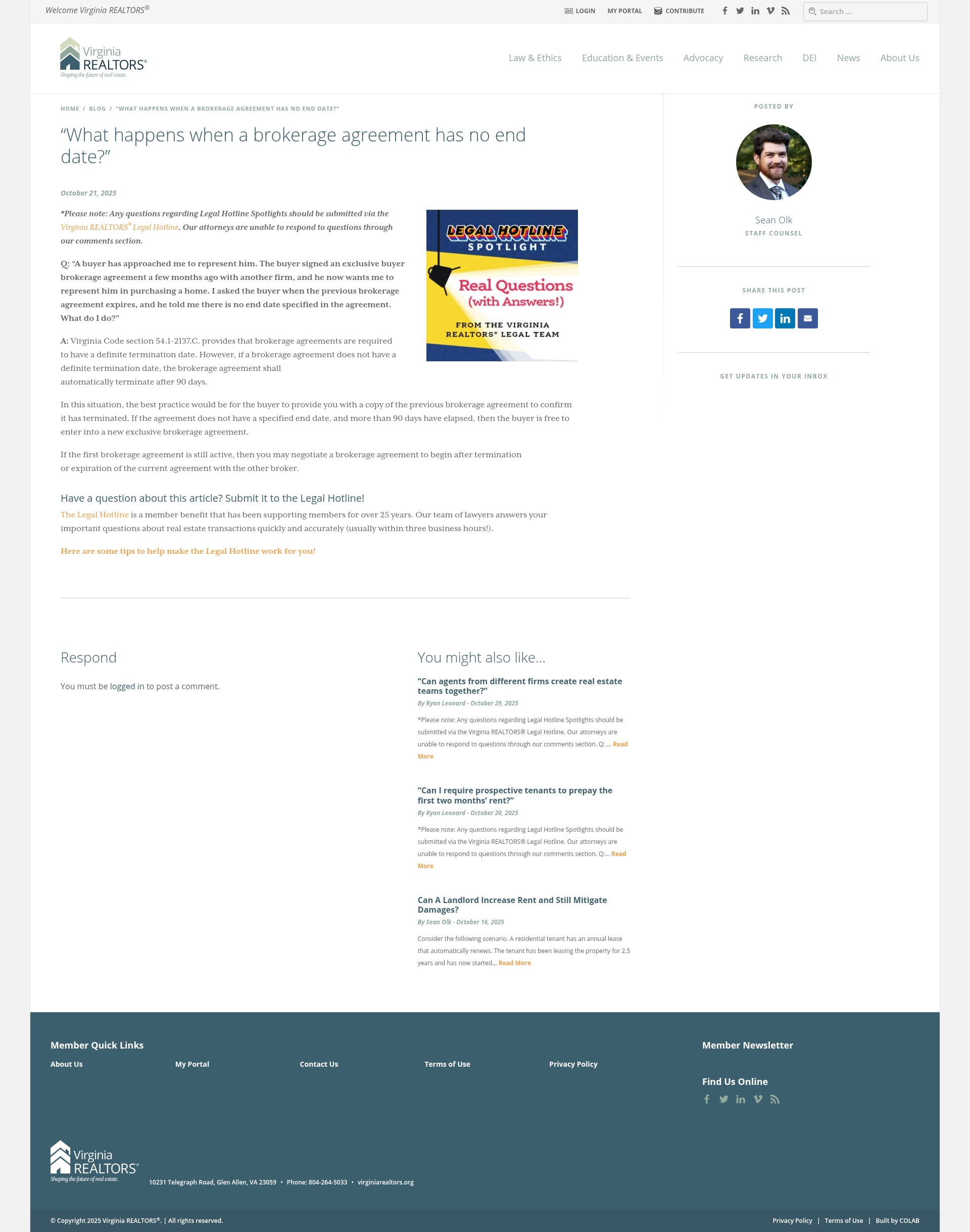 Screenshot of virginiarealtors.org