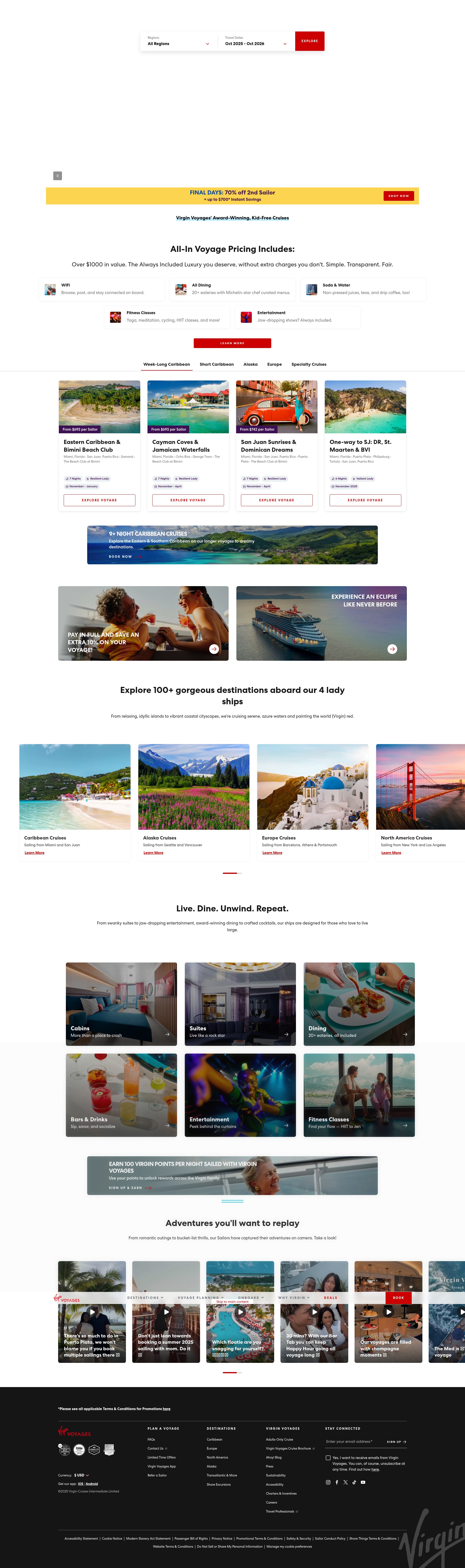 Screenshot of virginvoyages.com