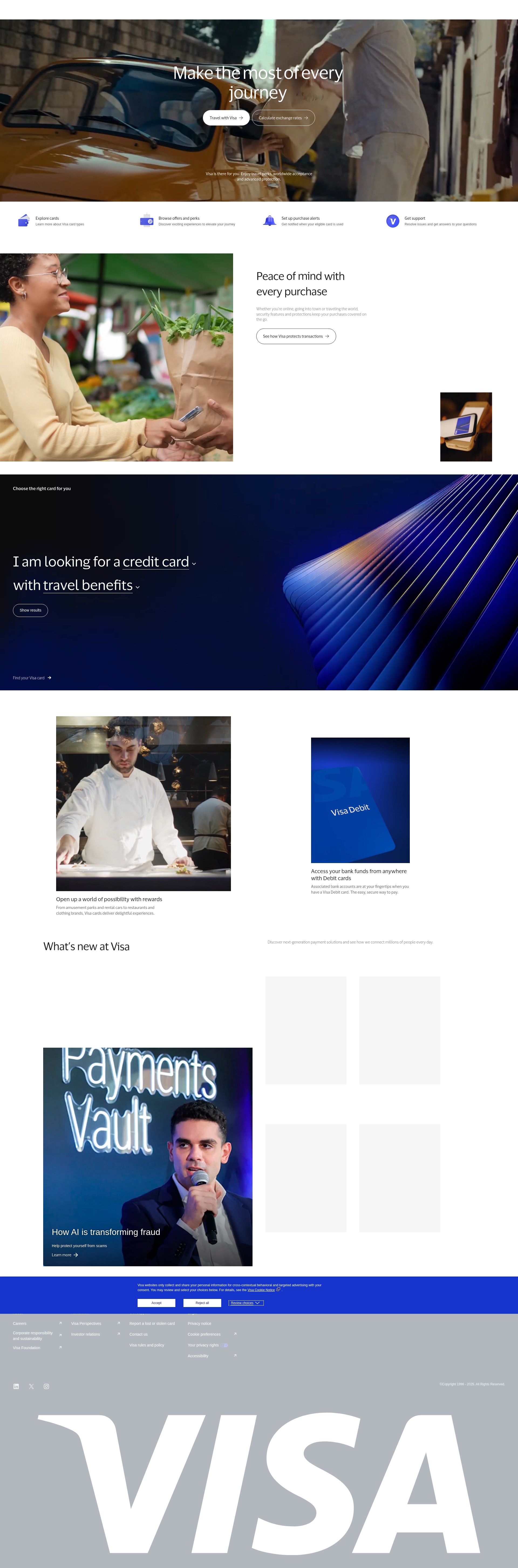 Screenshot of visa.com