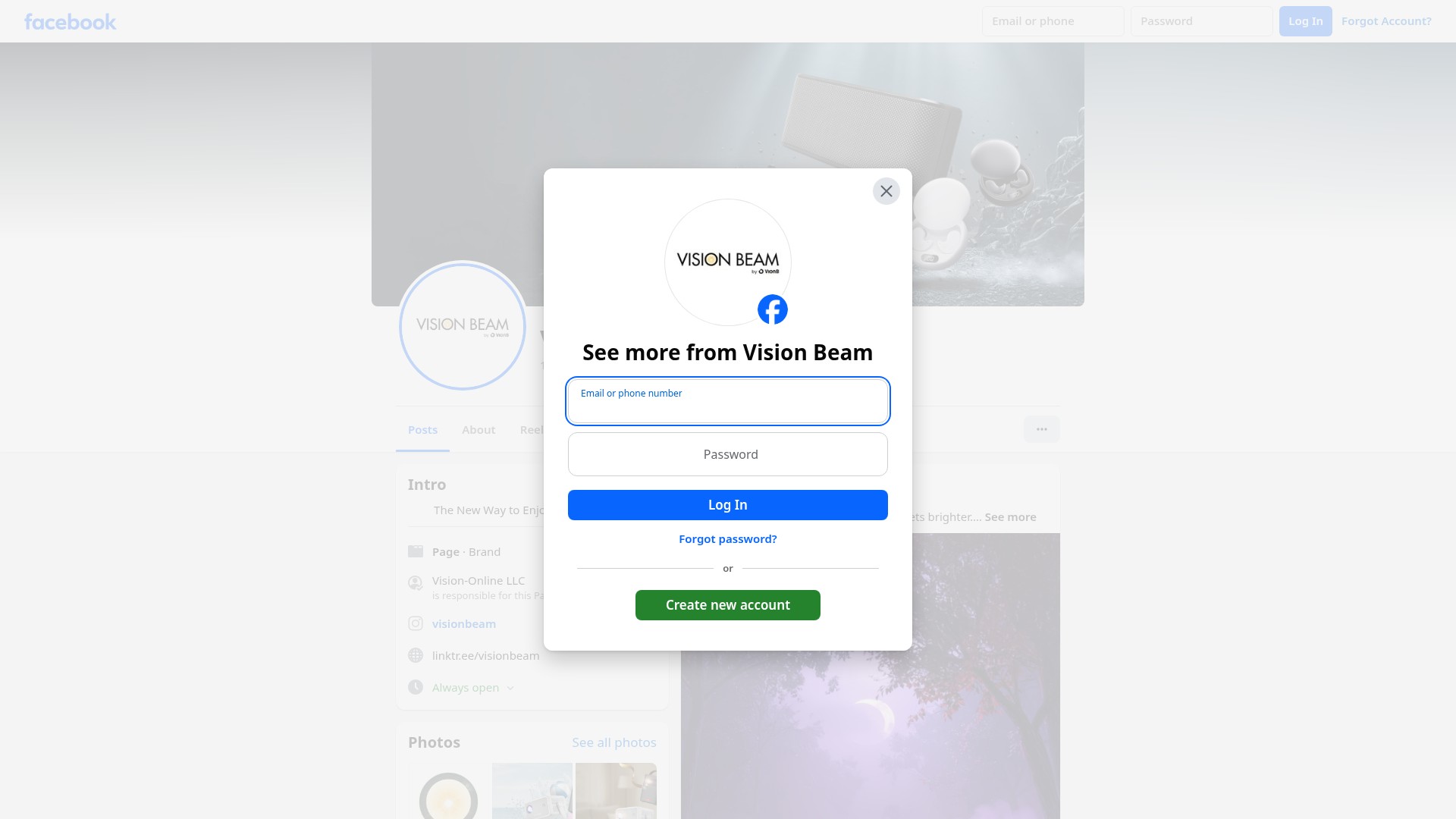 Screenshot of vision-beam.com
