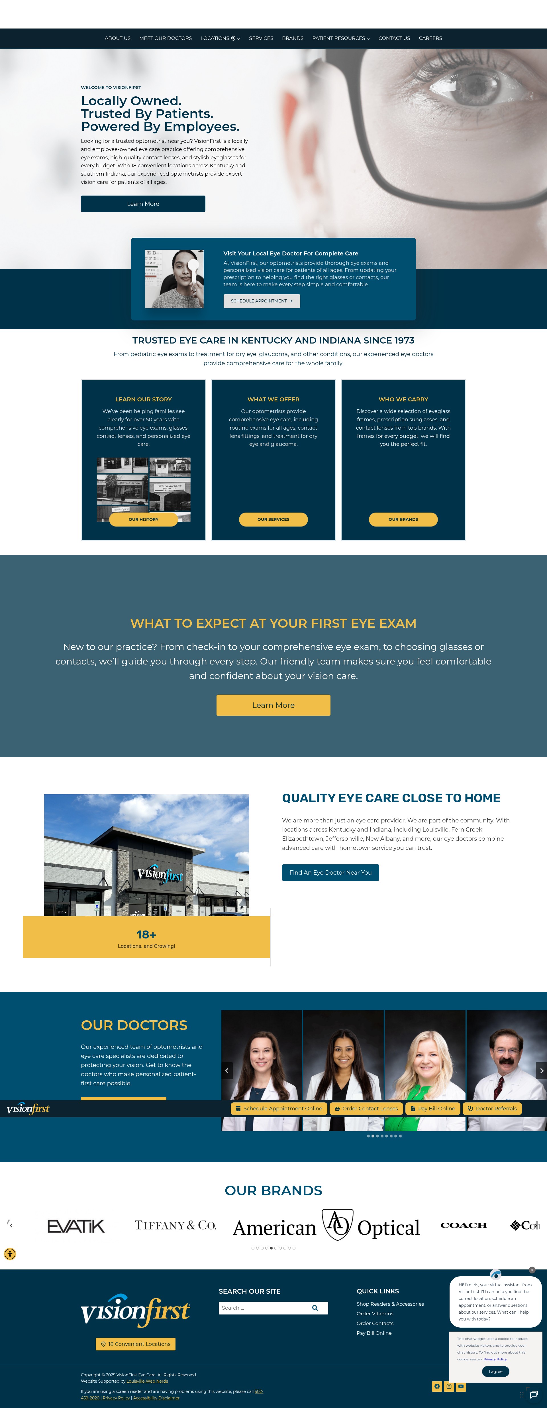 Screenshot of visionfirsteyecare.com