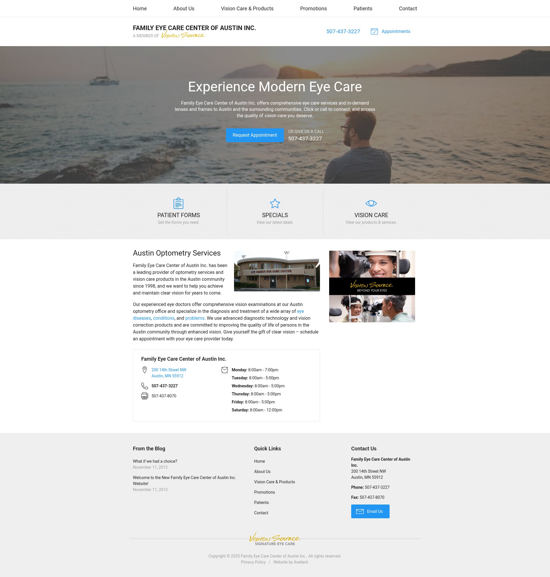 Screenshot of visionsource-familyeyecare.com