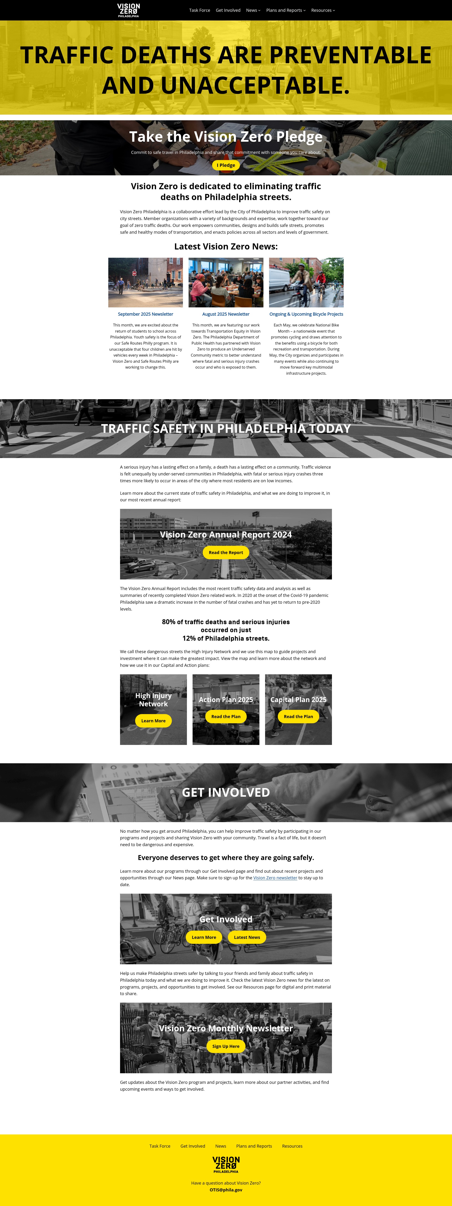 Screenshot of visionzerophl.com