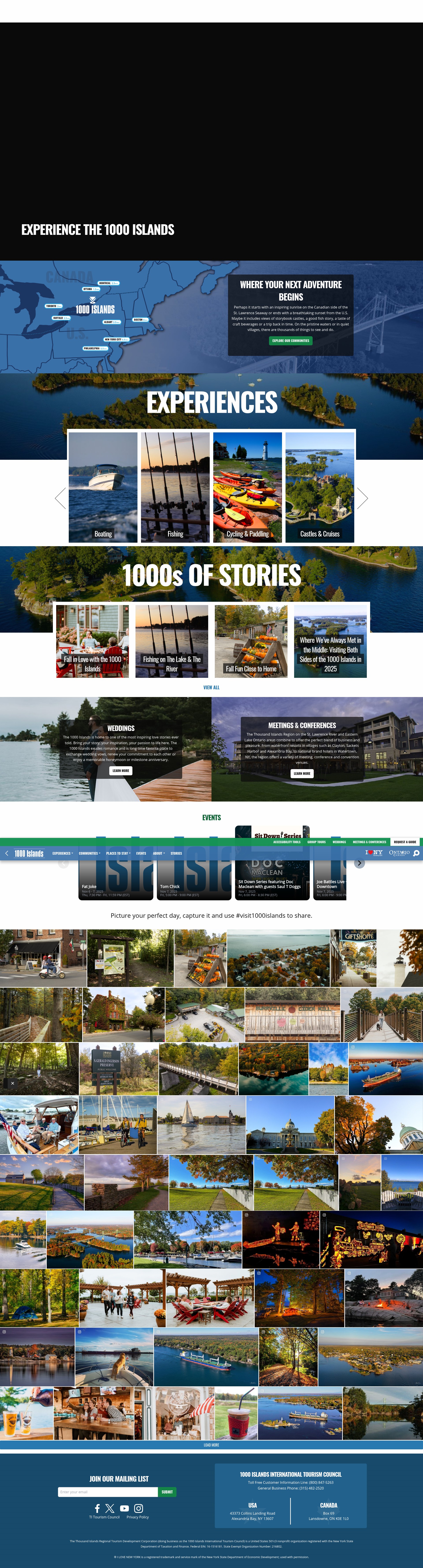 Screenshot of visit1000islands.com