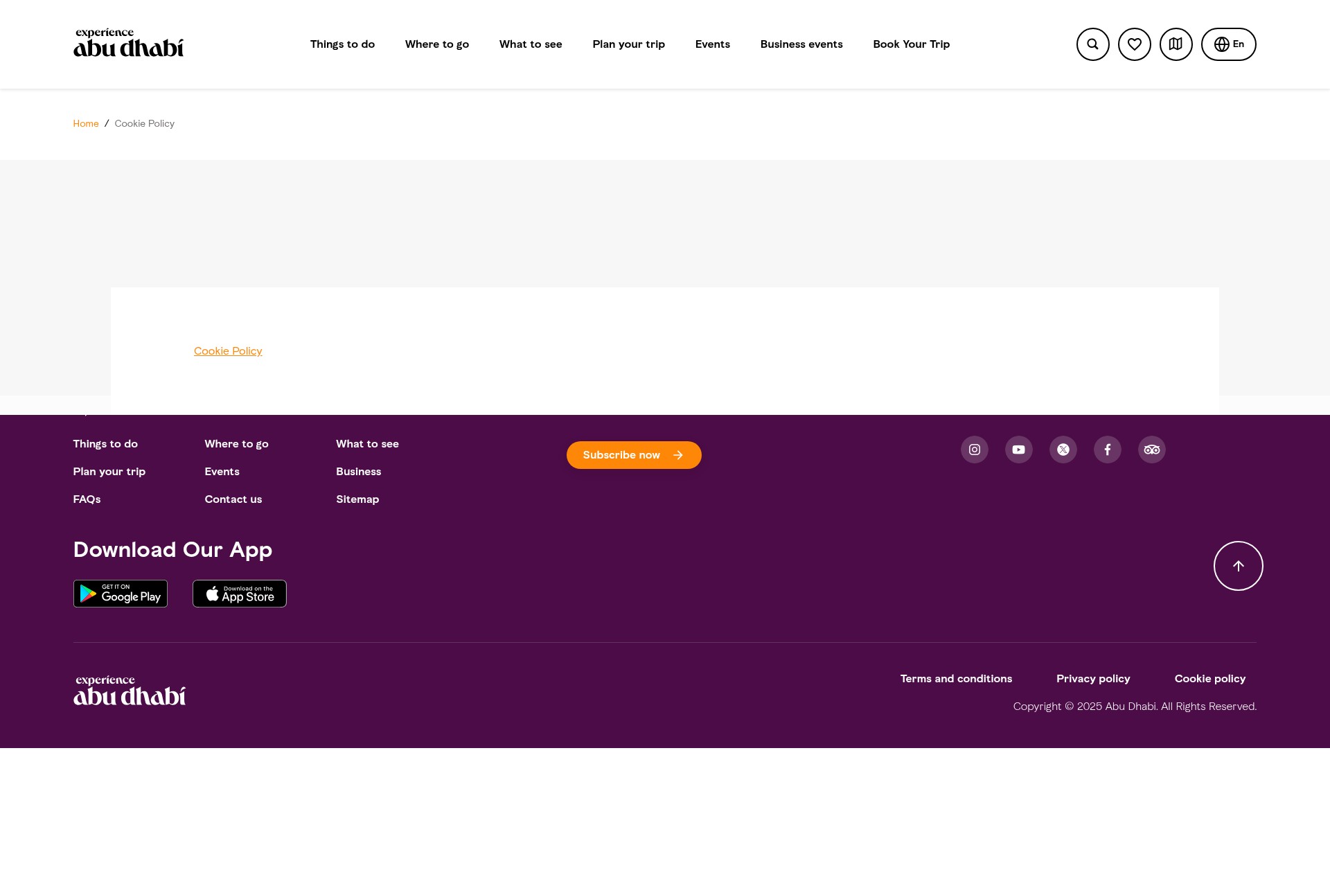 Screenshot of visitabudhabi.ae