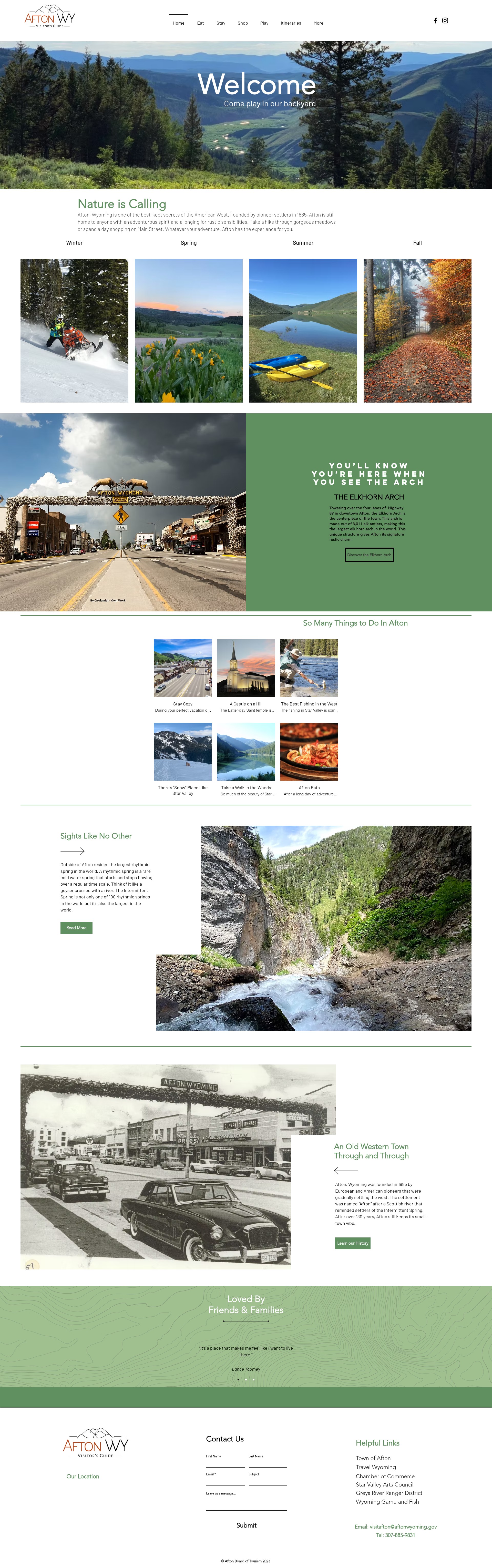 Screenshot of visitaftonwy.com