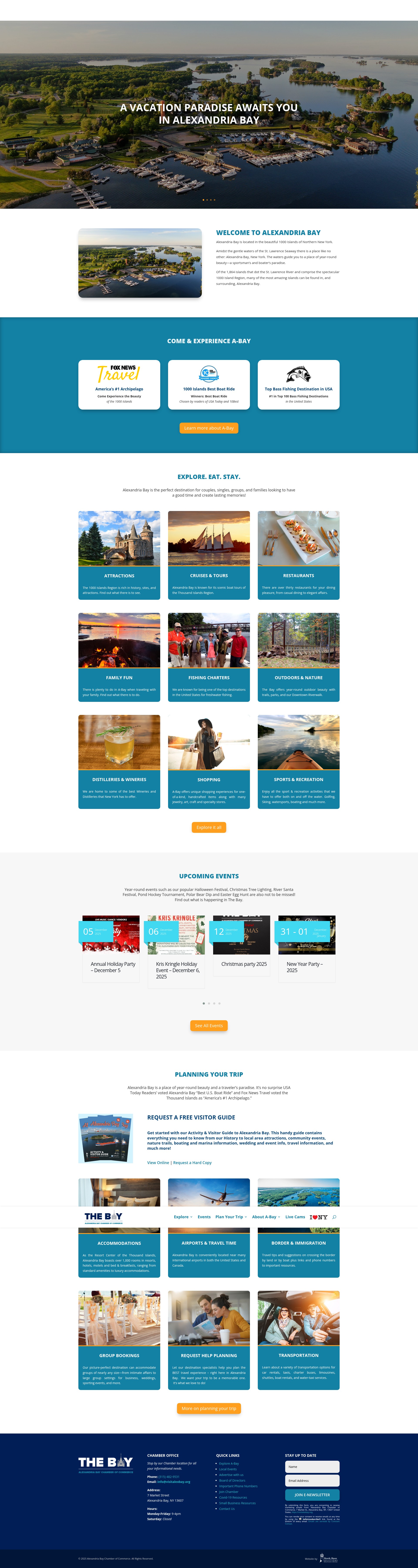 Screenshot of visitalexbay.org