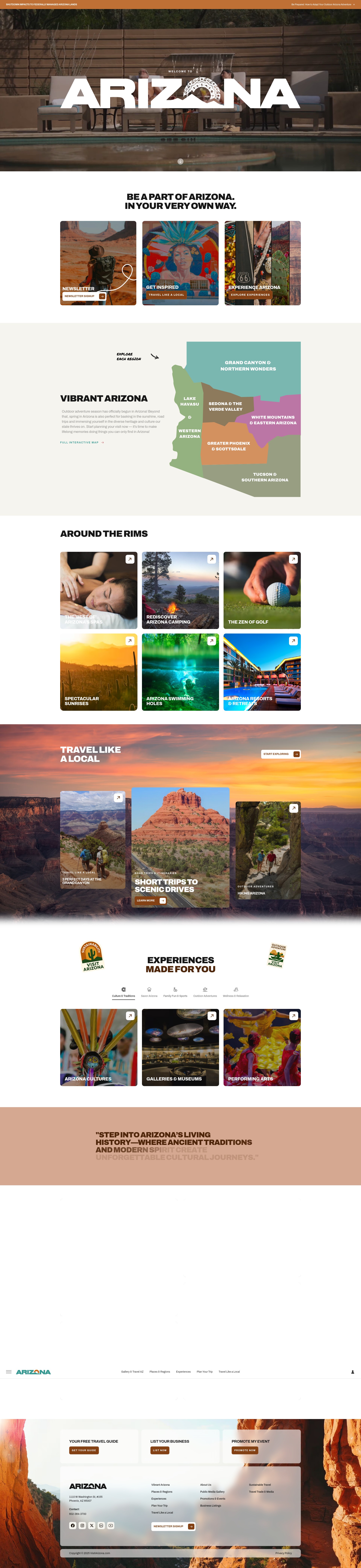 Screenshot of visitarizona.com