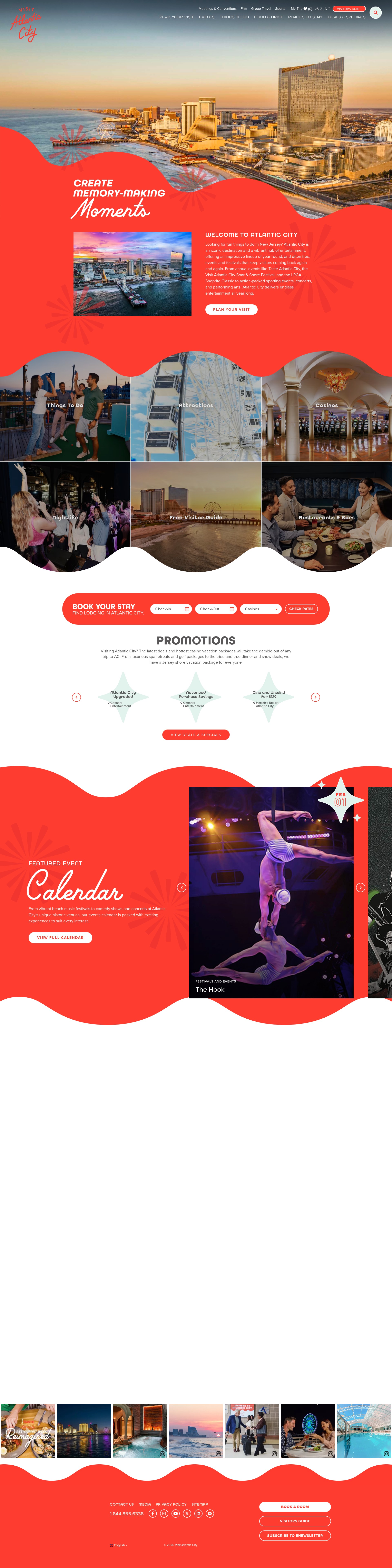 Screenshot of visitatlanticcity.com