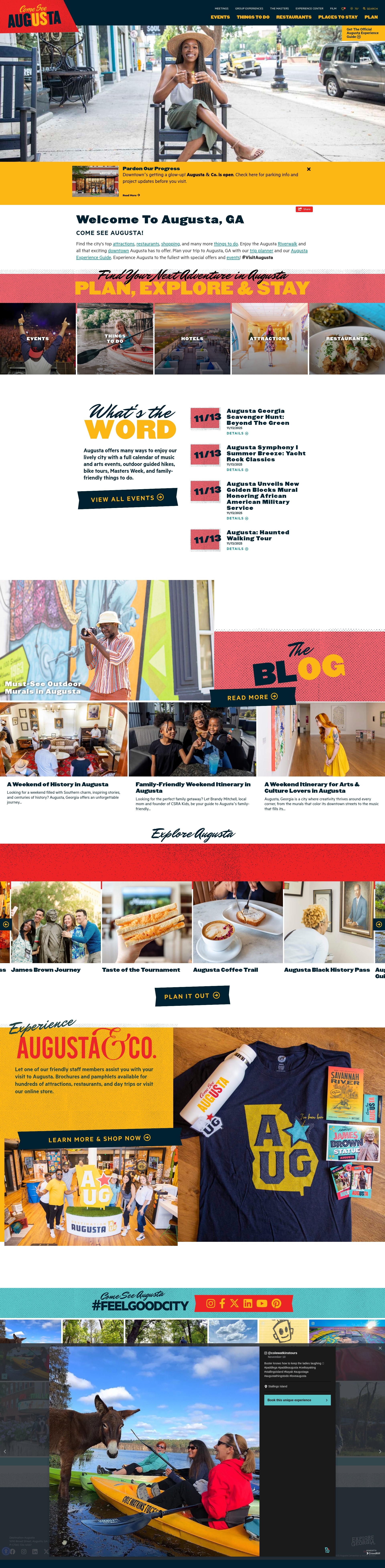 Screenshot of visitaugusta.com