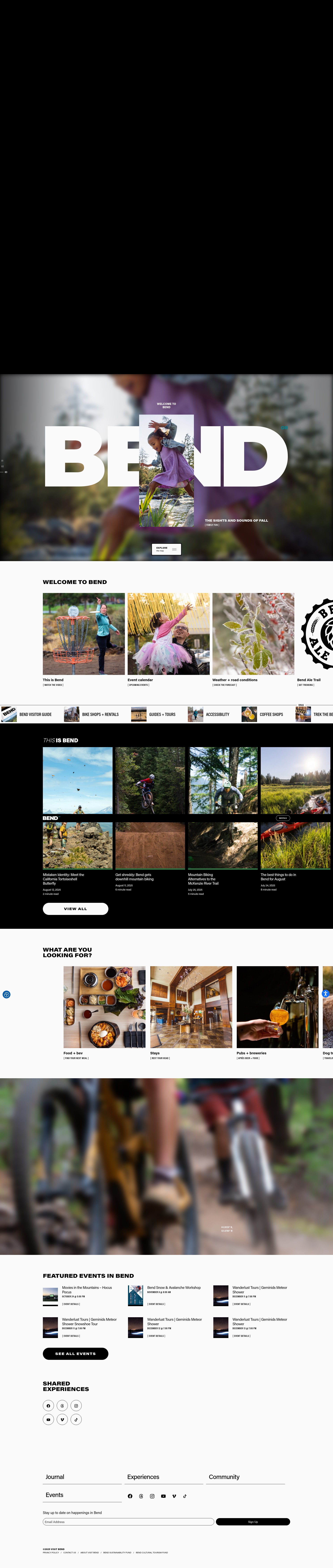 Screenshot of visitbend.com