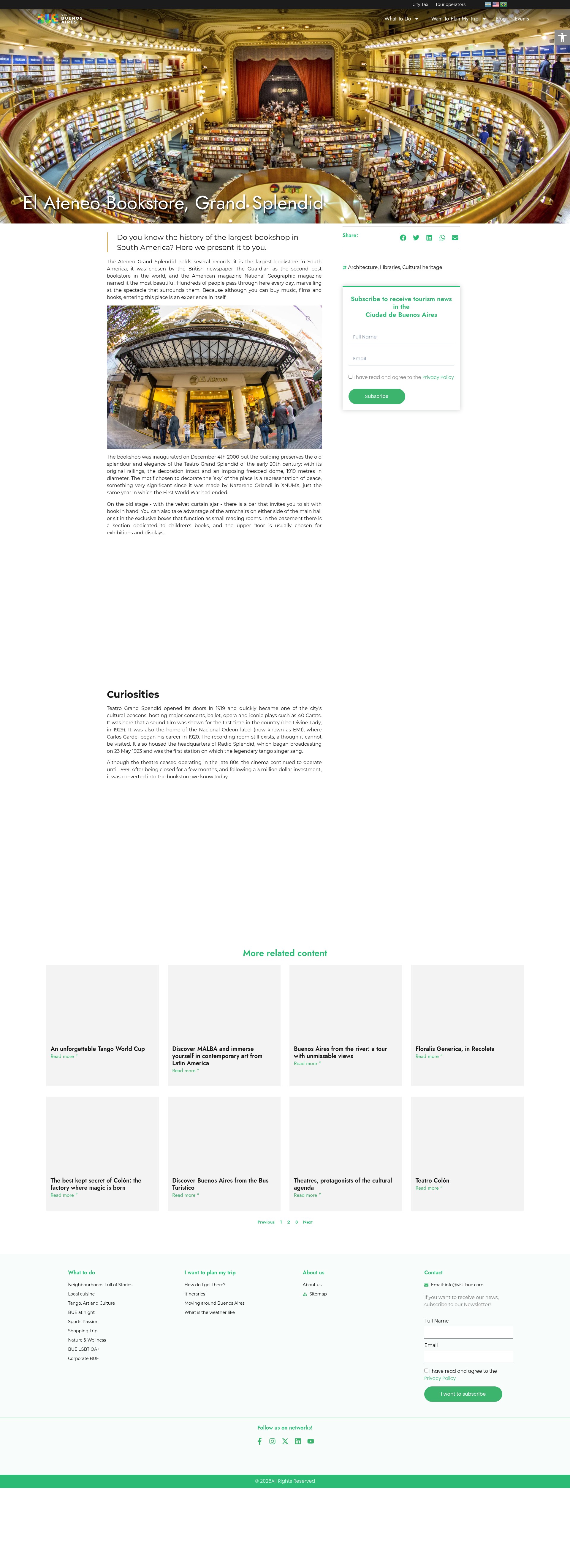 Screenshot of visitbue.com