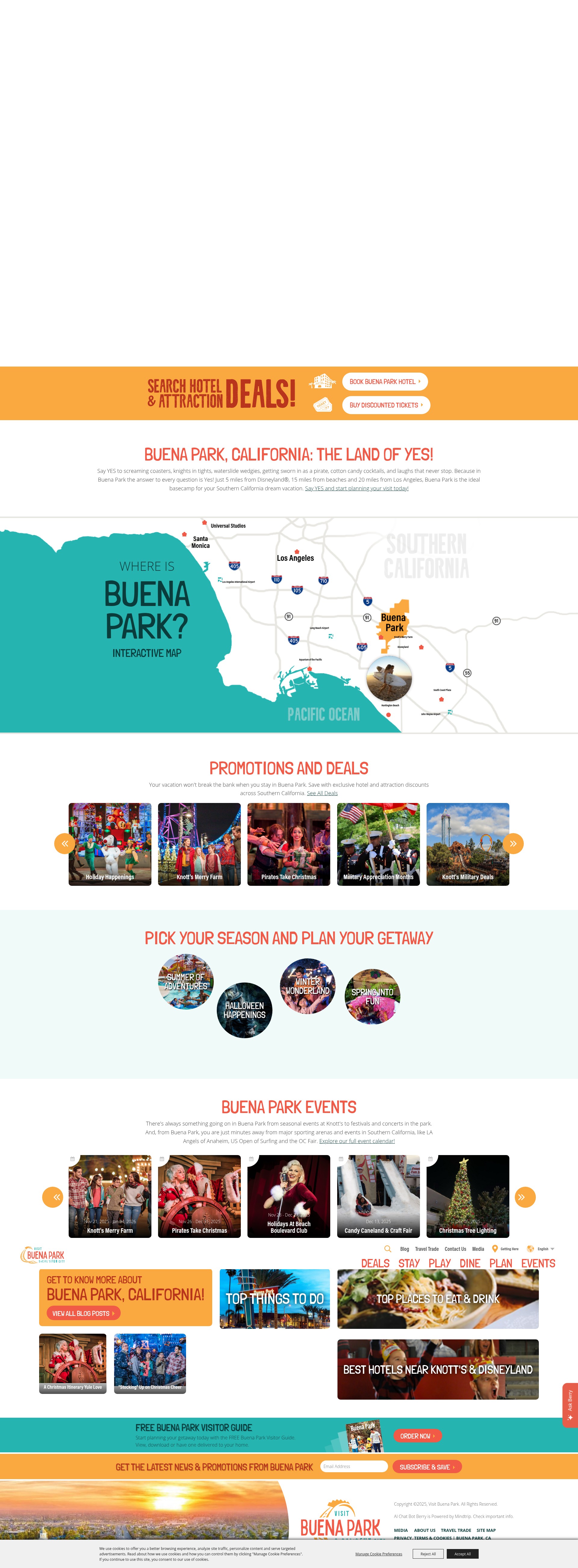 Screenshot of visitbuenapark.com
