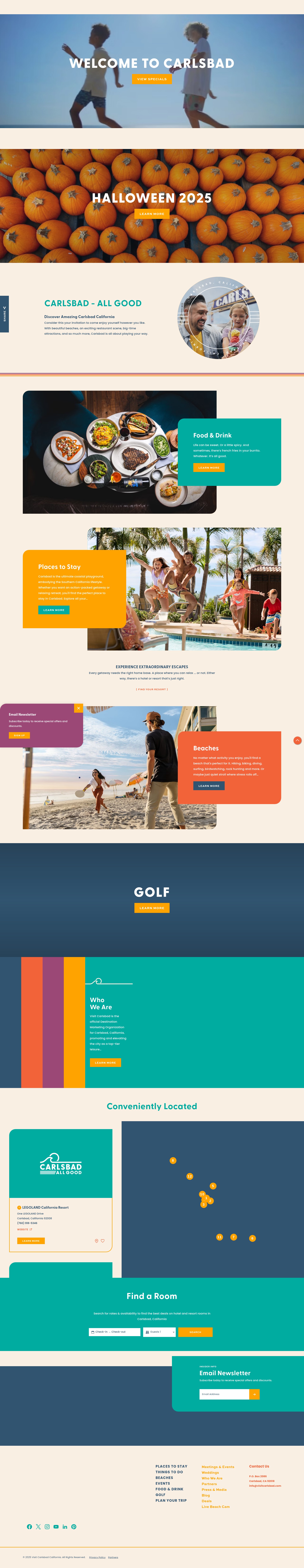 Screenshot of visitcarlsbad.com