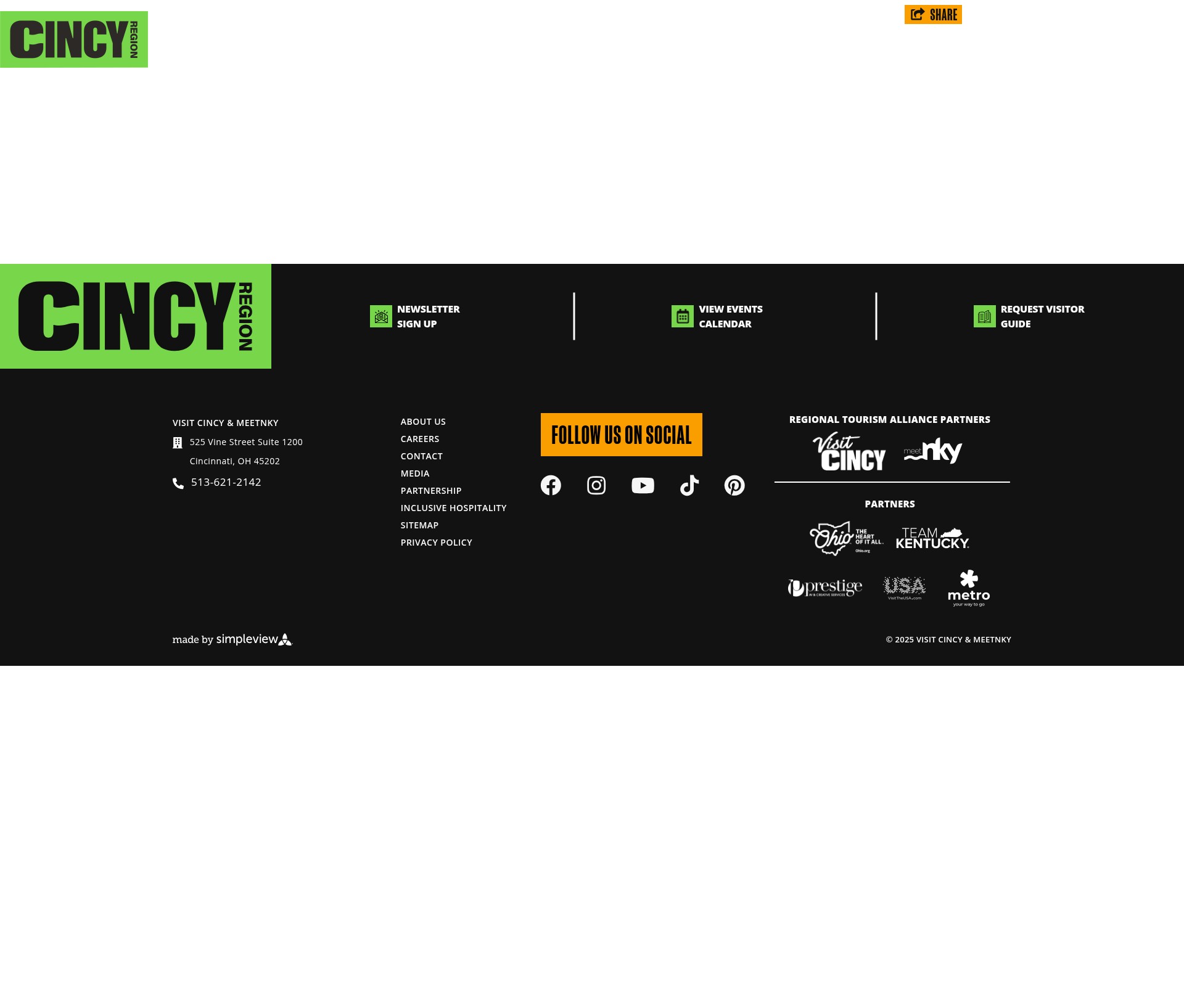 Screenshot of visitcincy.com
