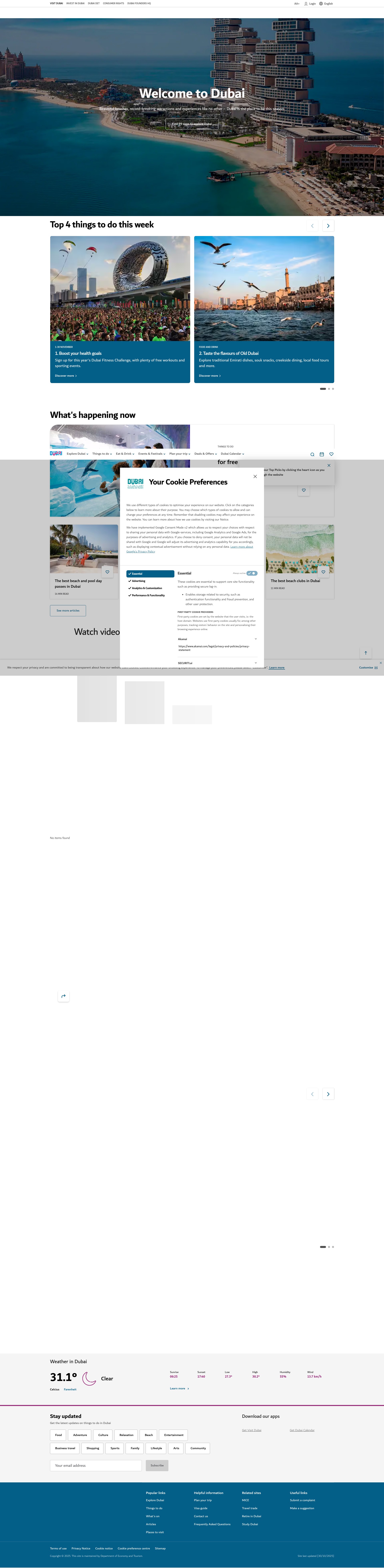 Screenshot of visitdubai.com