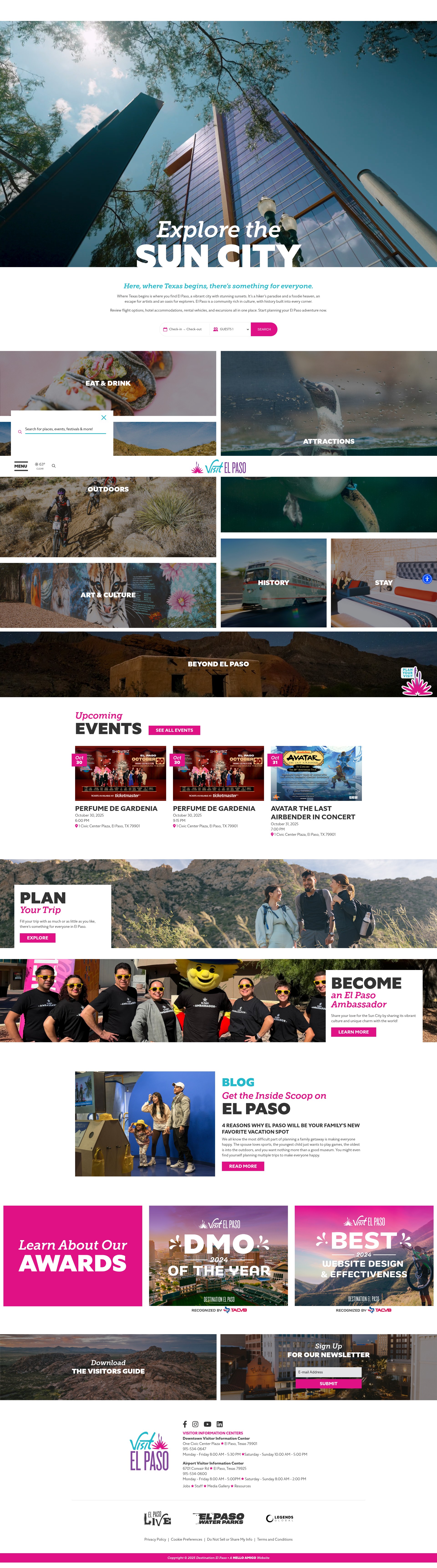 Screenshot of visitelpaso.com