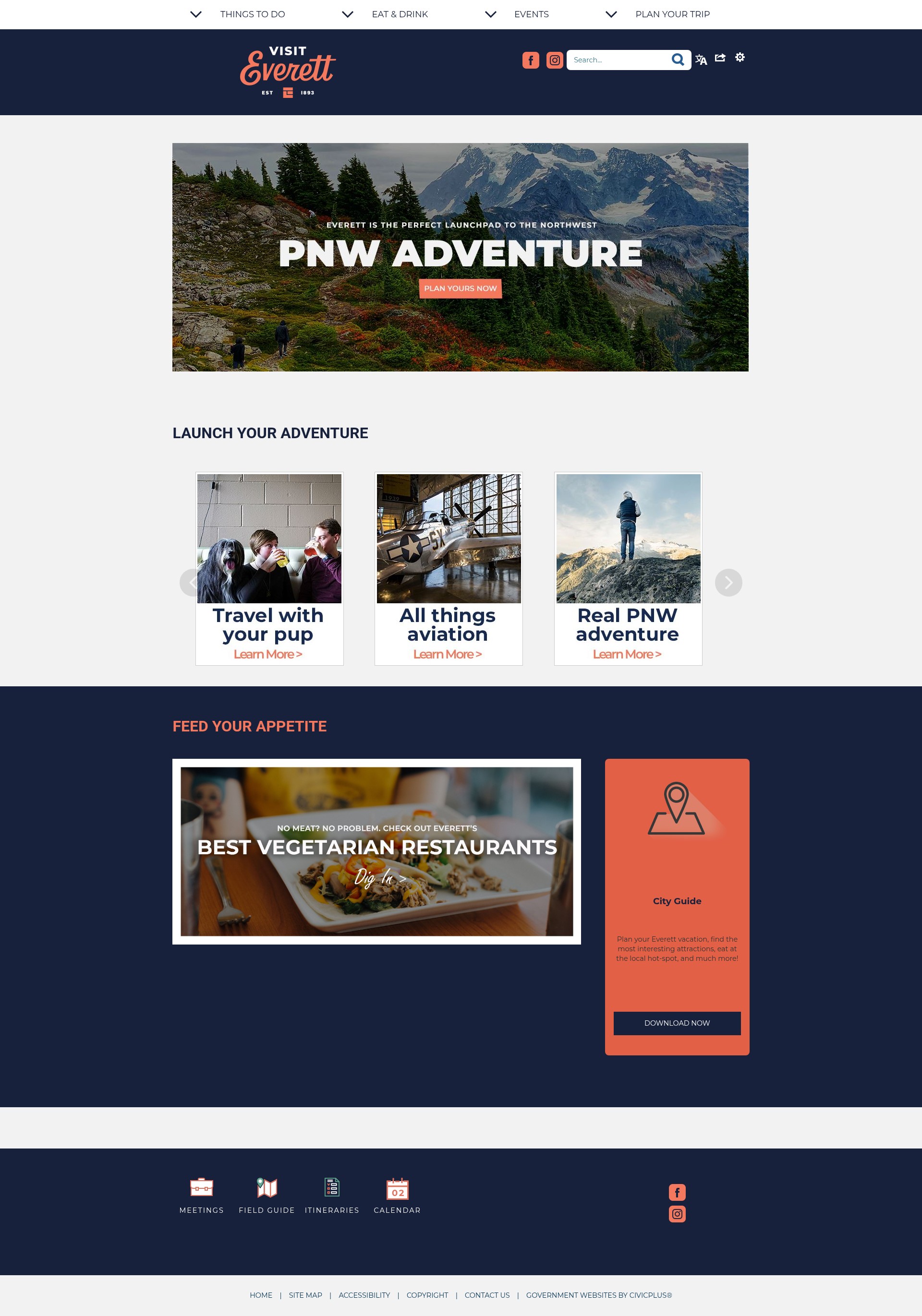 Screenshot of visiteverett.com