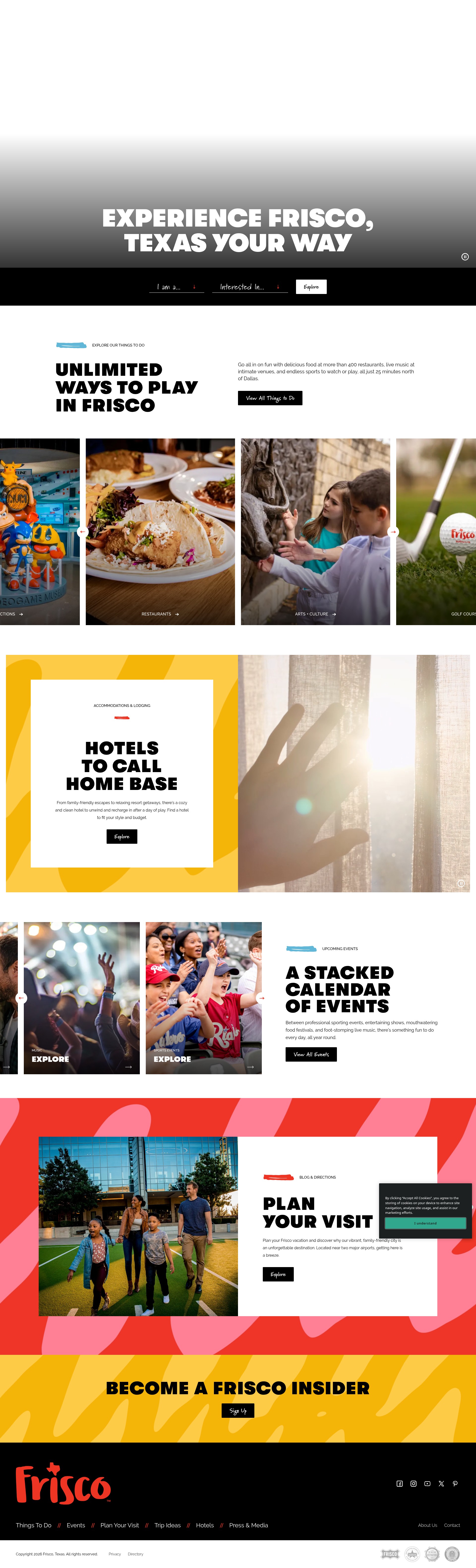 Screenshot of visitfrisco.com