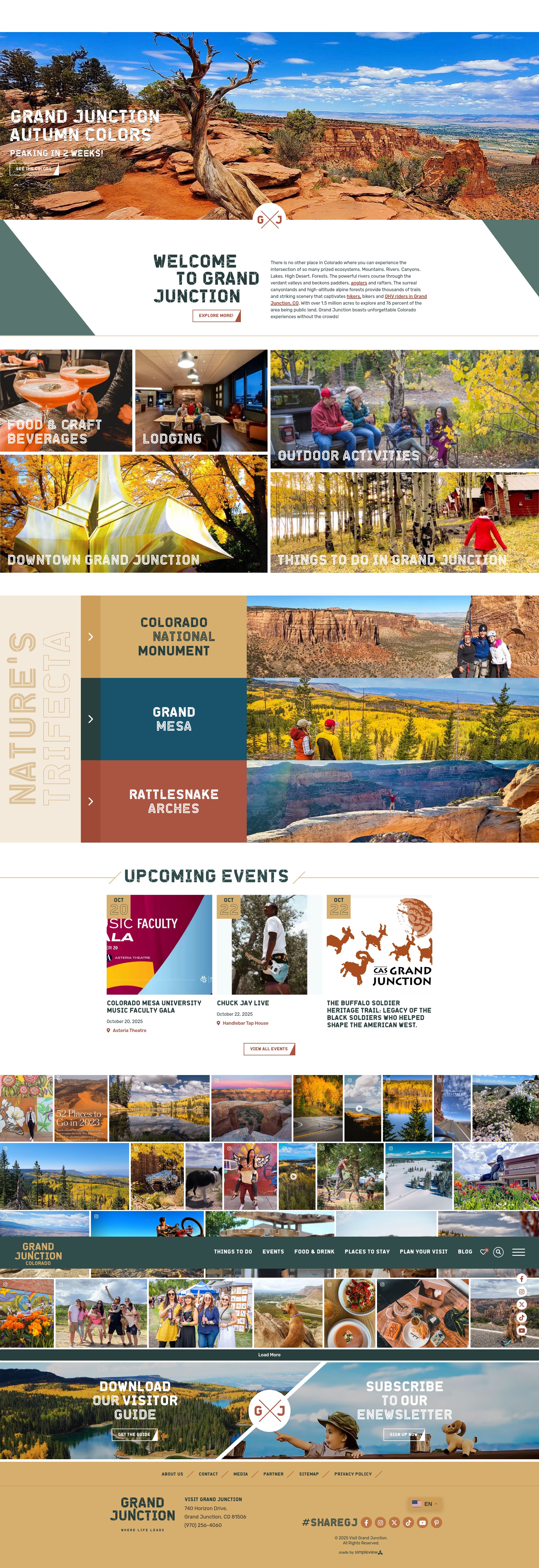 Screenshot of visitgrandjunction.com