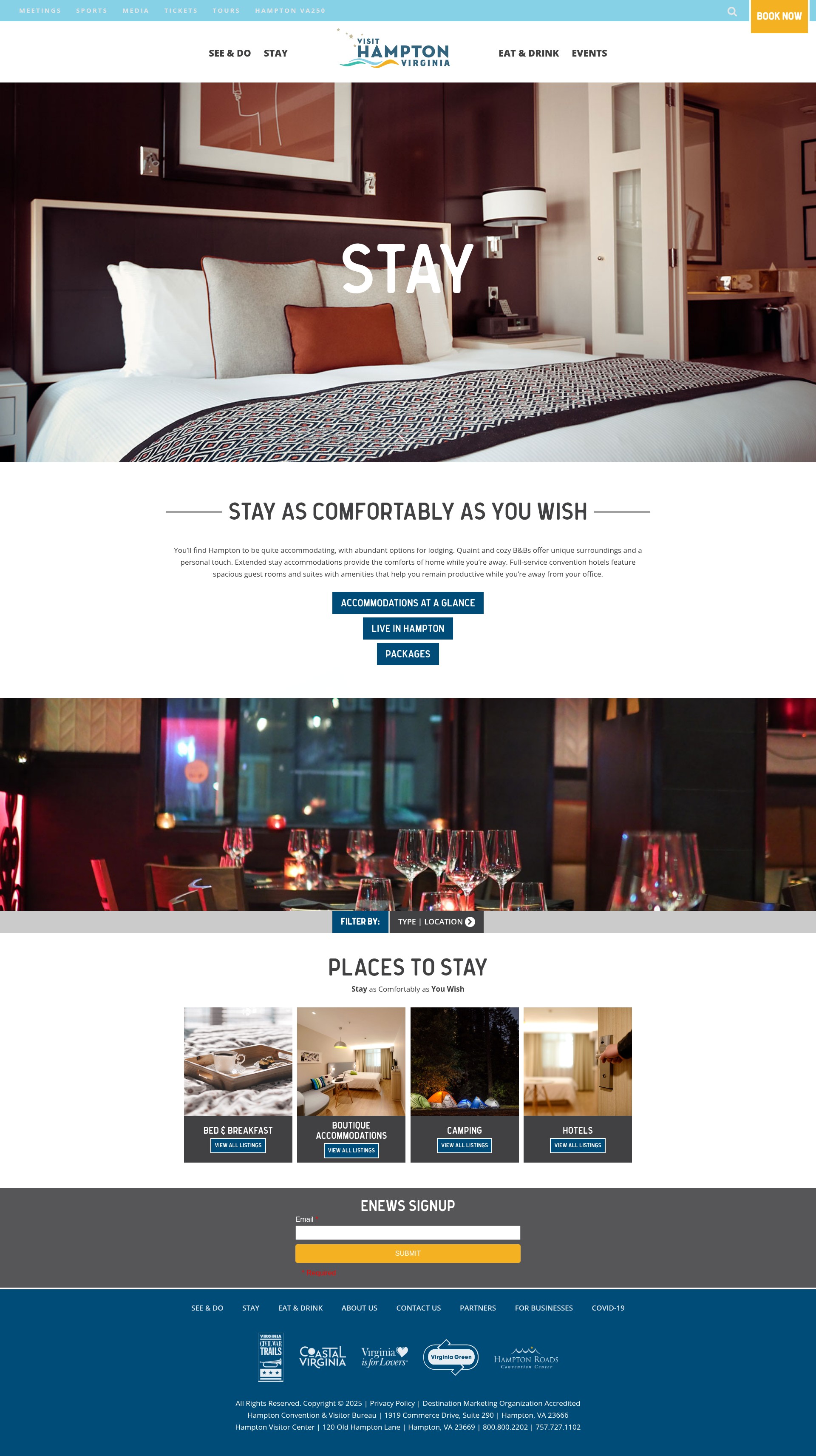 Screenshot of visithampton.com