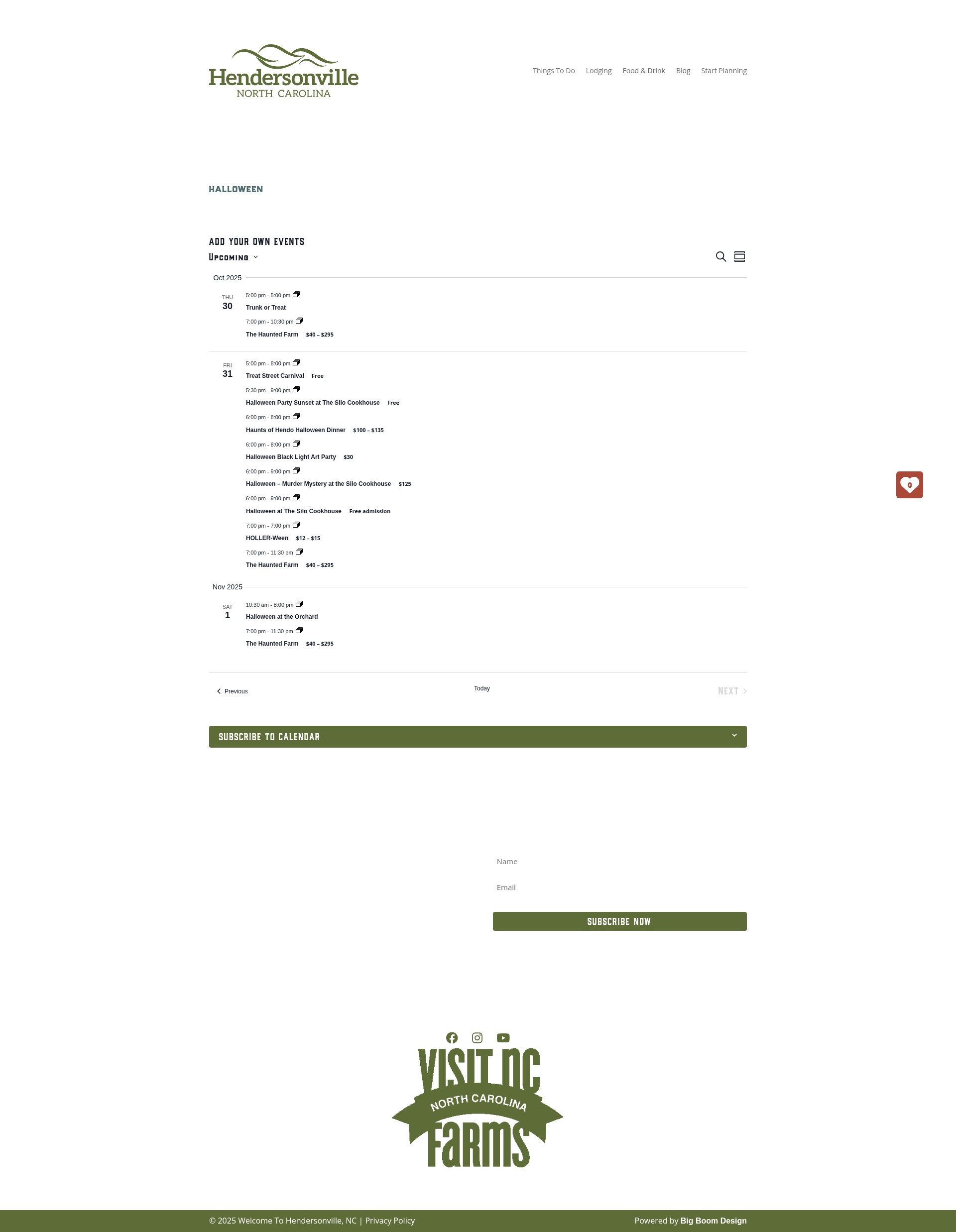 Screenshot of visithendersonvillenc.org
