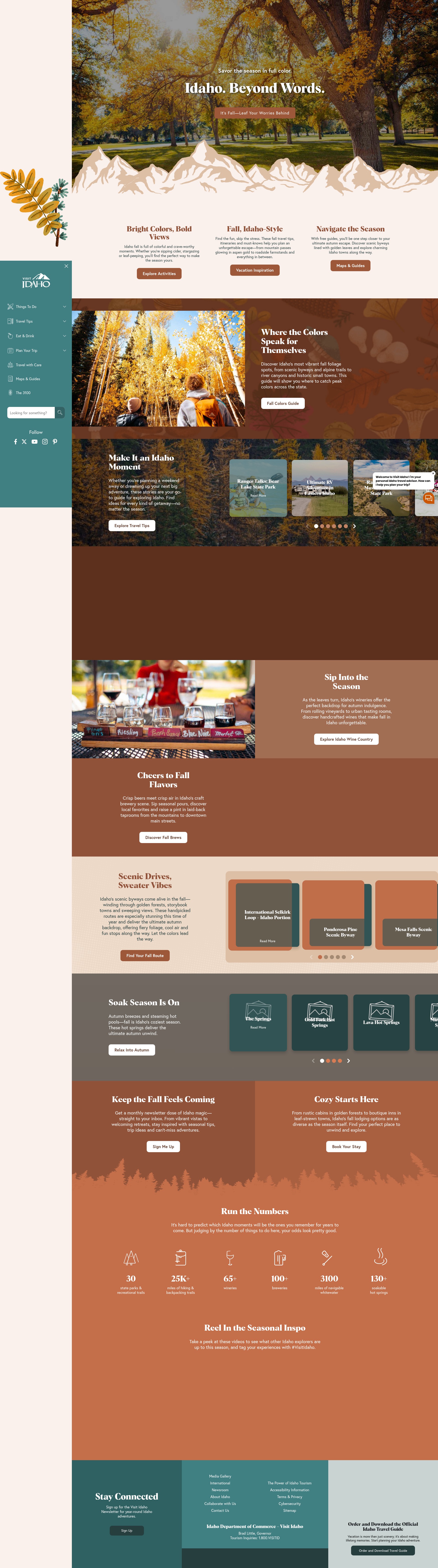 Screenshot of visitidaho.org