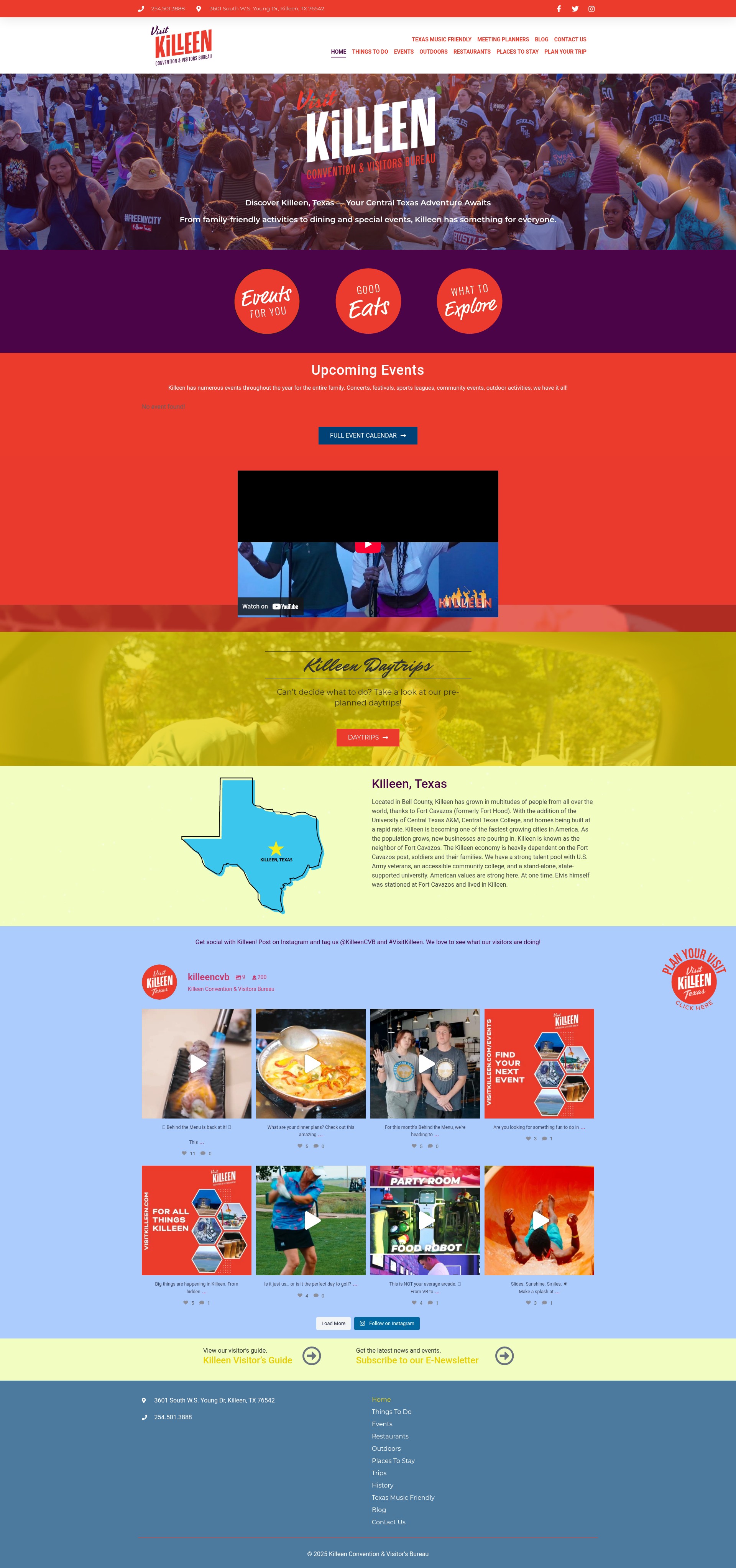 Screenshot of visitkilleen.com