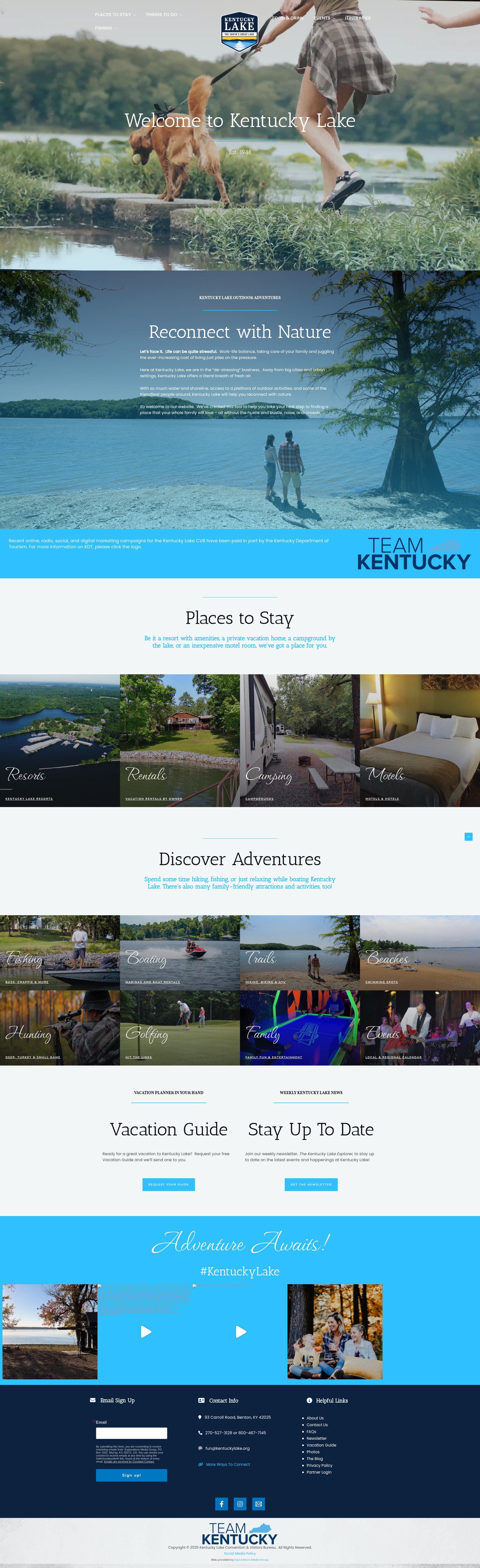 Screenshot of visitkylake.com