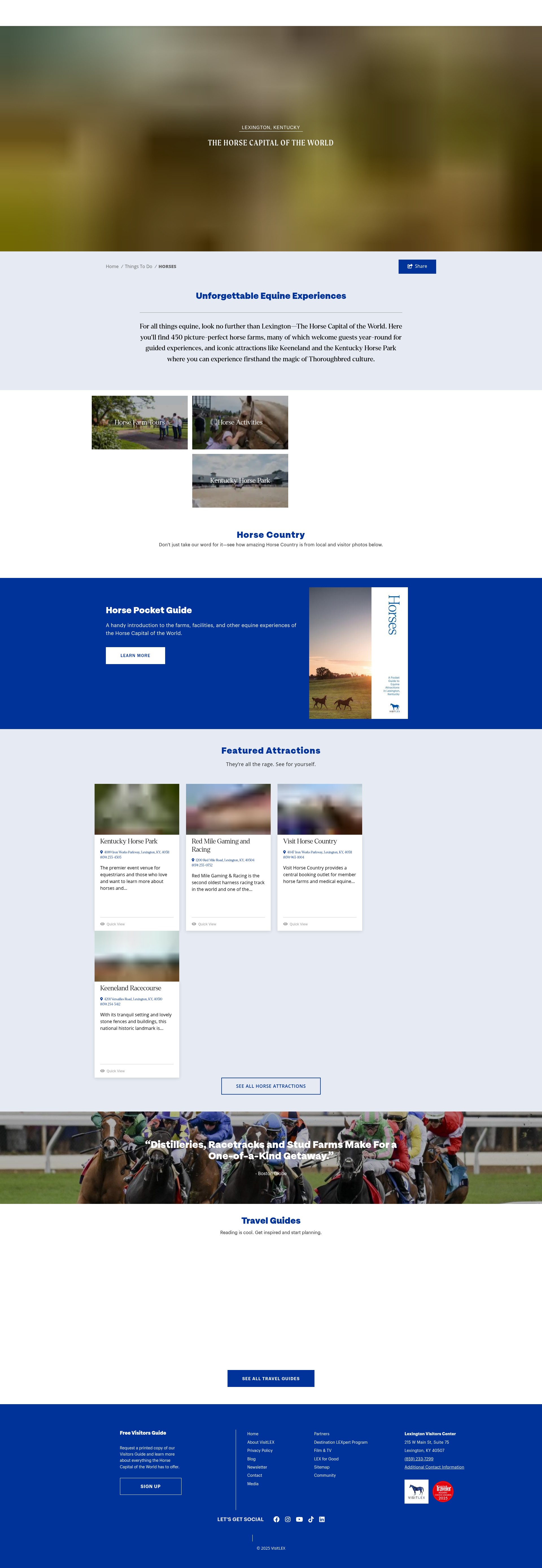 Screenshot of visitlex.com