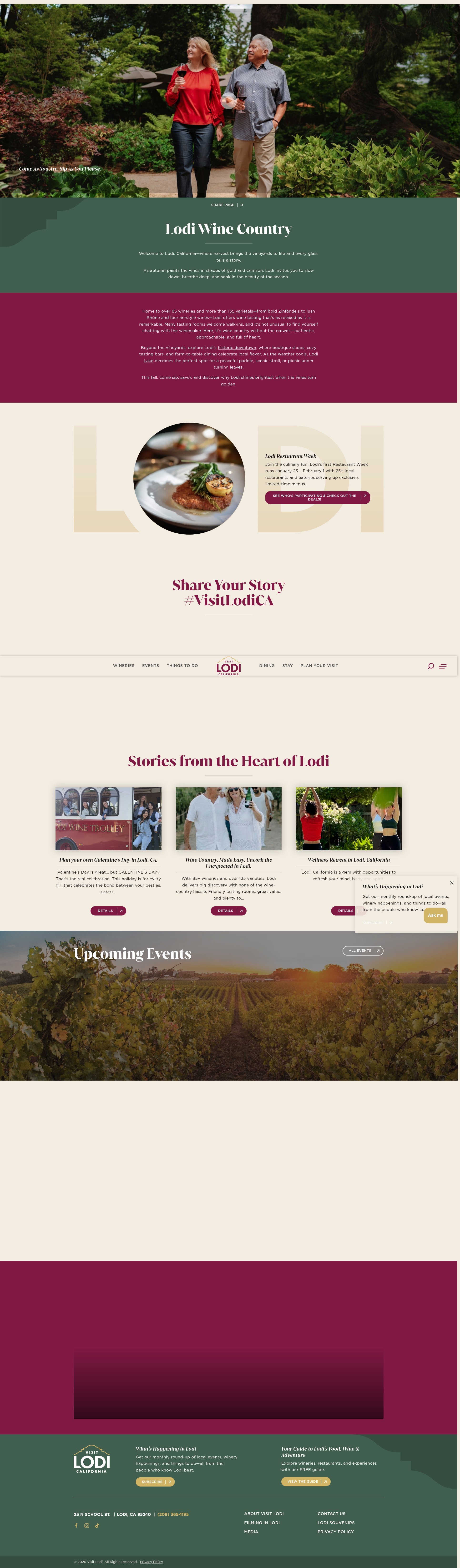 Screenshot of visitlodi.com