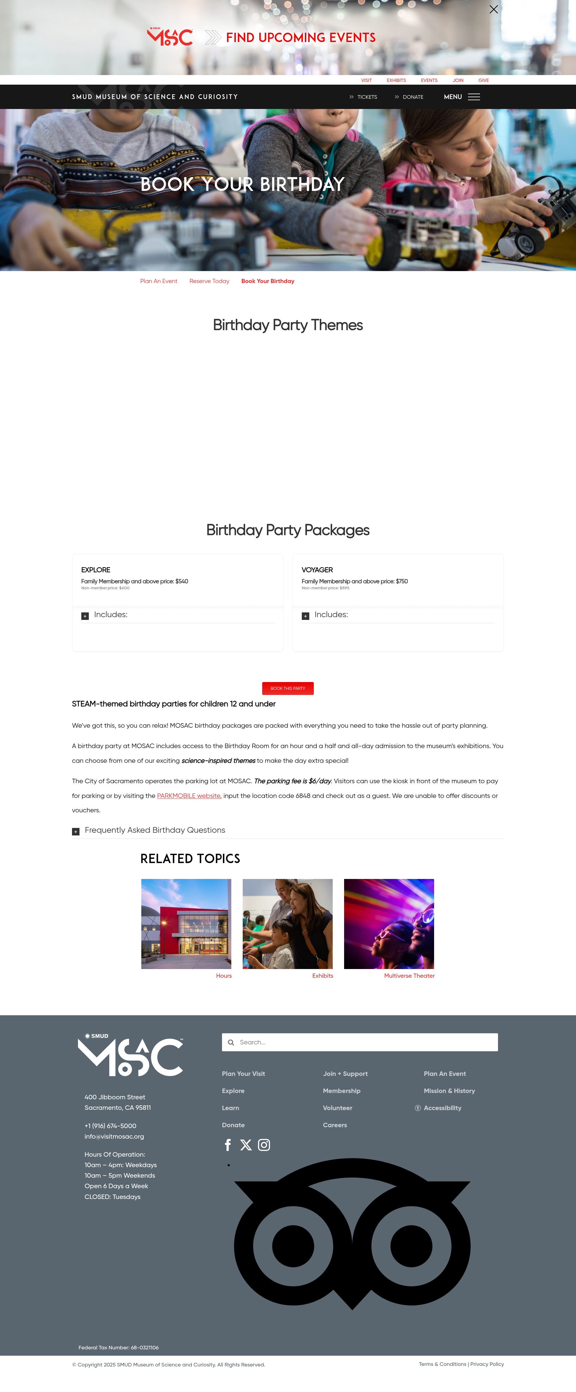 Screenshot of visitmosac.org