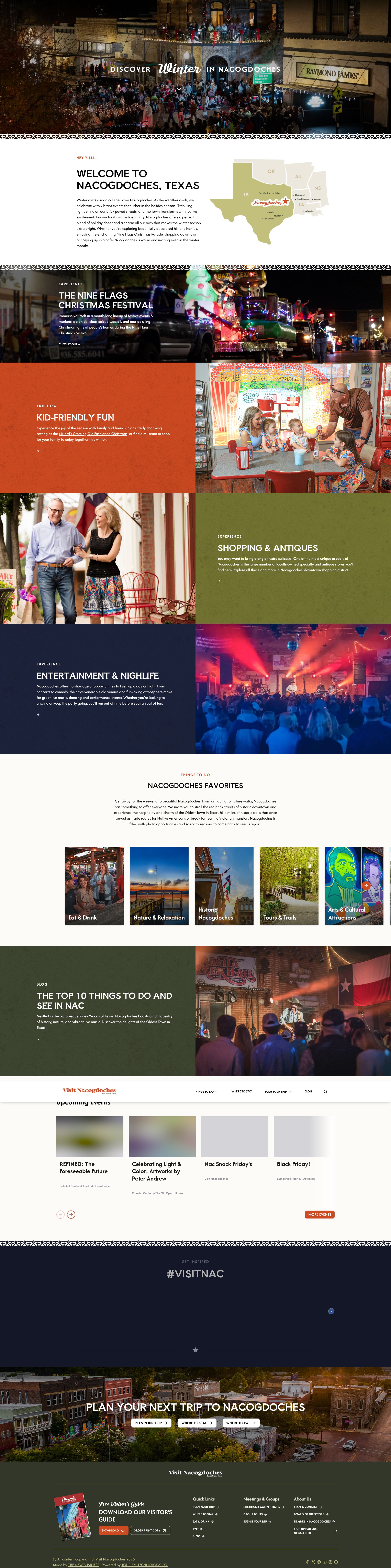 Screenshot of visitnacogdoches.org