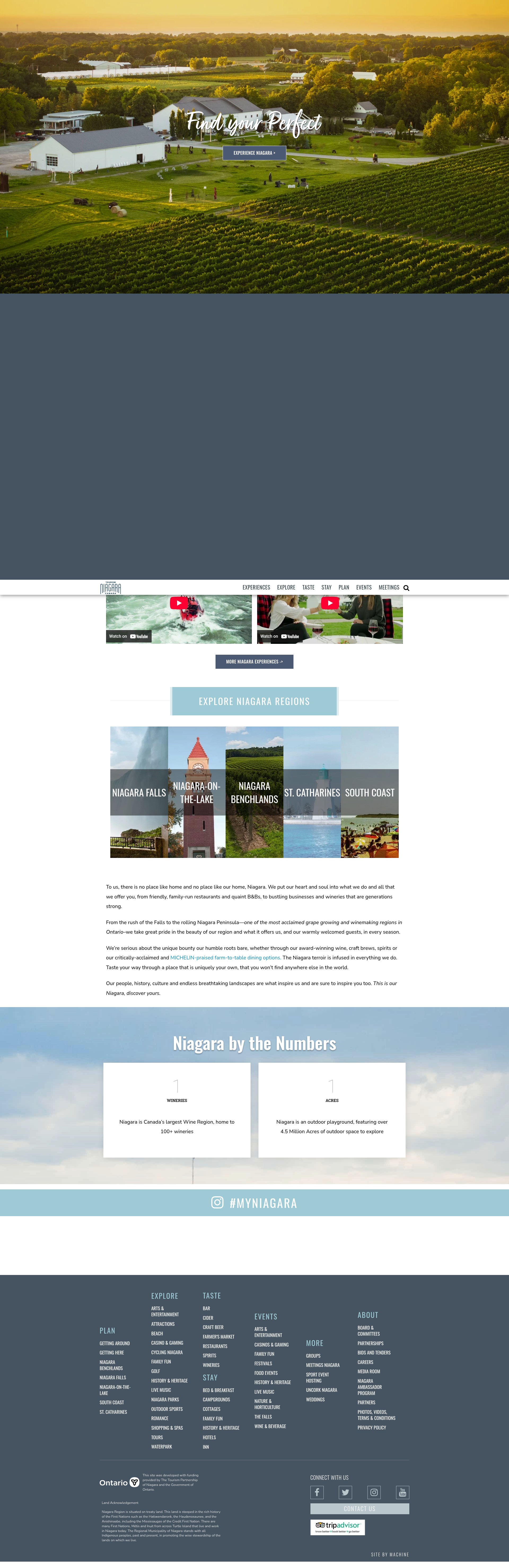 Screenshot of visitniagaracanada.com