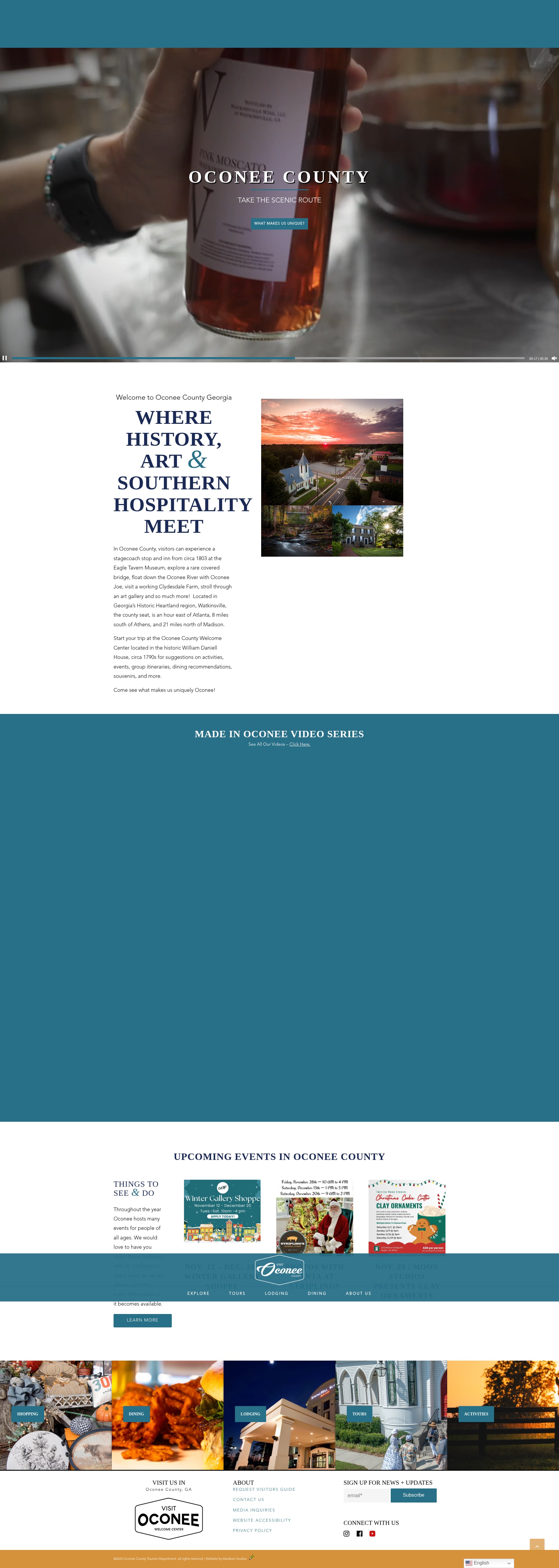 Screenshot of visitoconee.com
