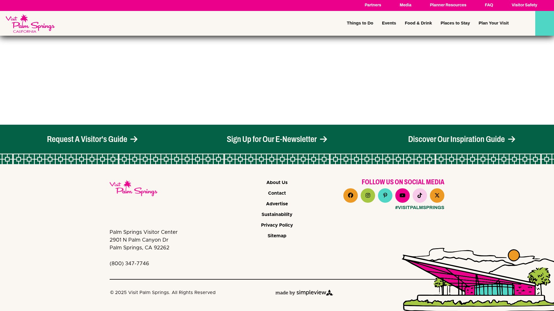 Screenshot of visitpalmsprings.com