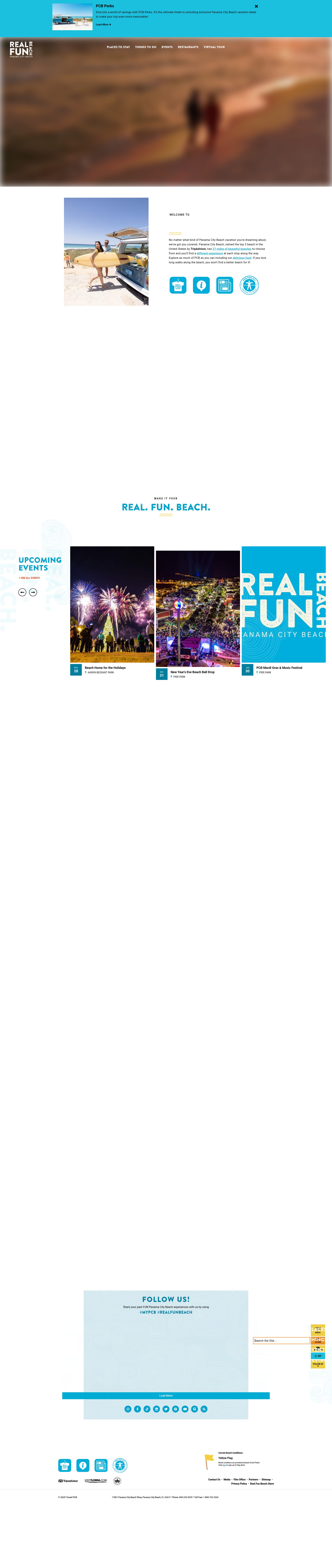 Screenshot of visitpanamacitybeach.com