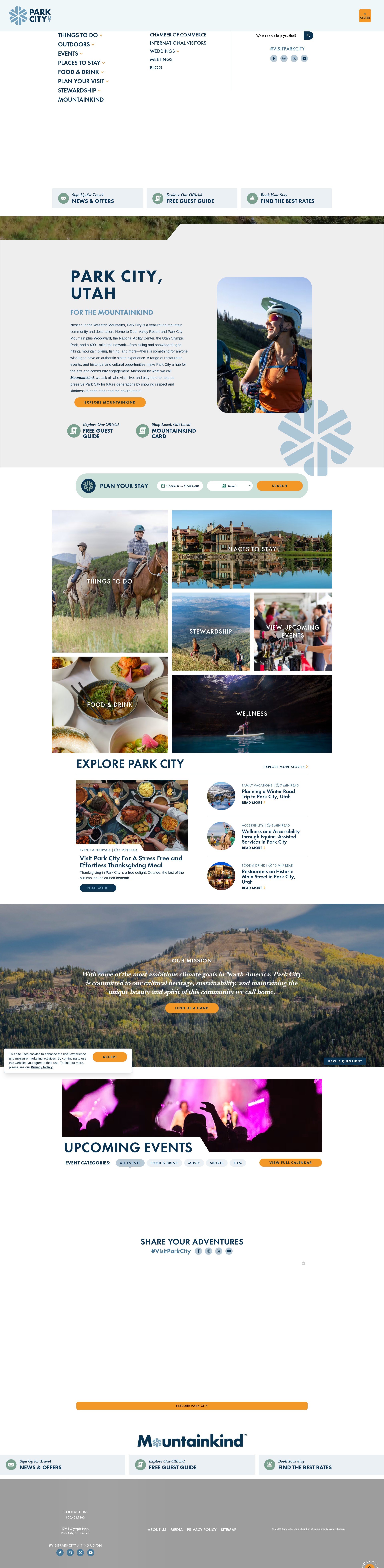 Screenshot of visitparkcity.com