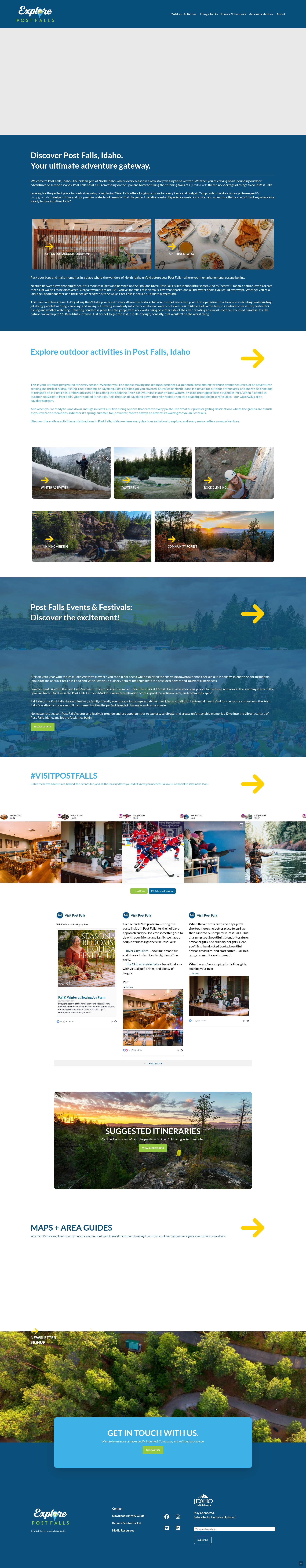 Screenshot of visitpostfalls.org